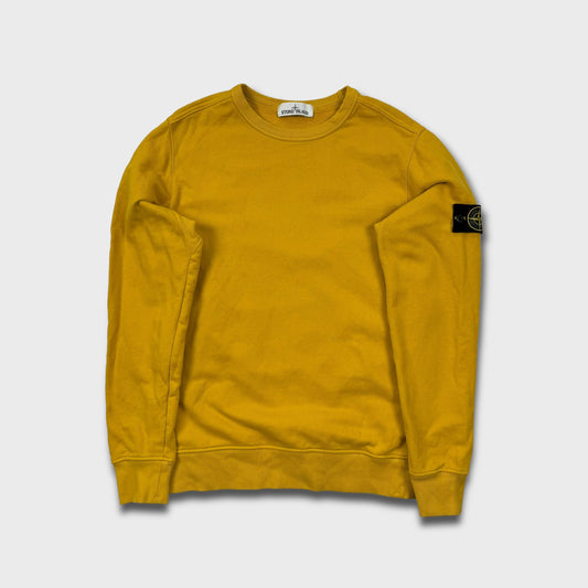 Stone Island Yellow Crewneck Sweatshirt M