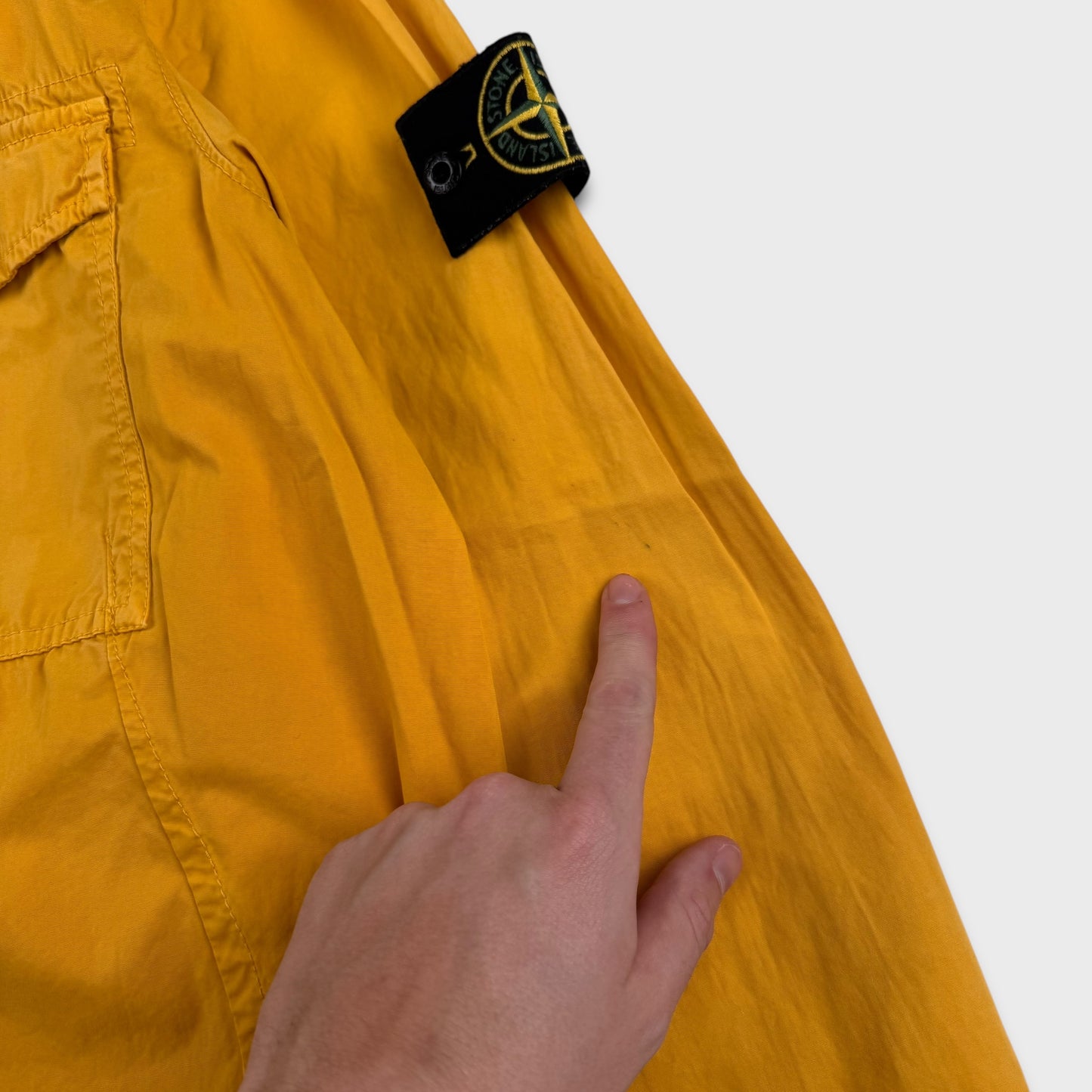 Stone Island Mustard Full Zip Overshirt M