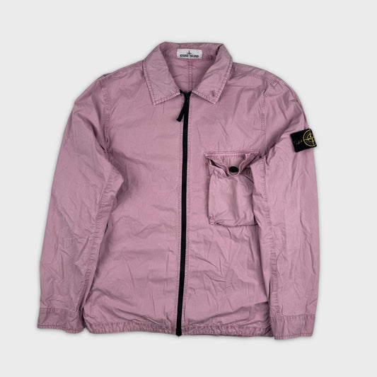 Stone Island Pink Full Zip Overshirt M