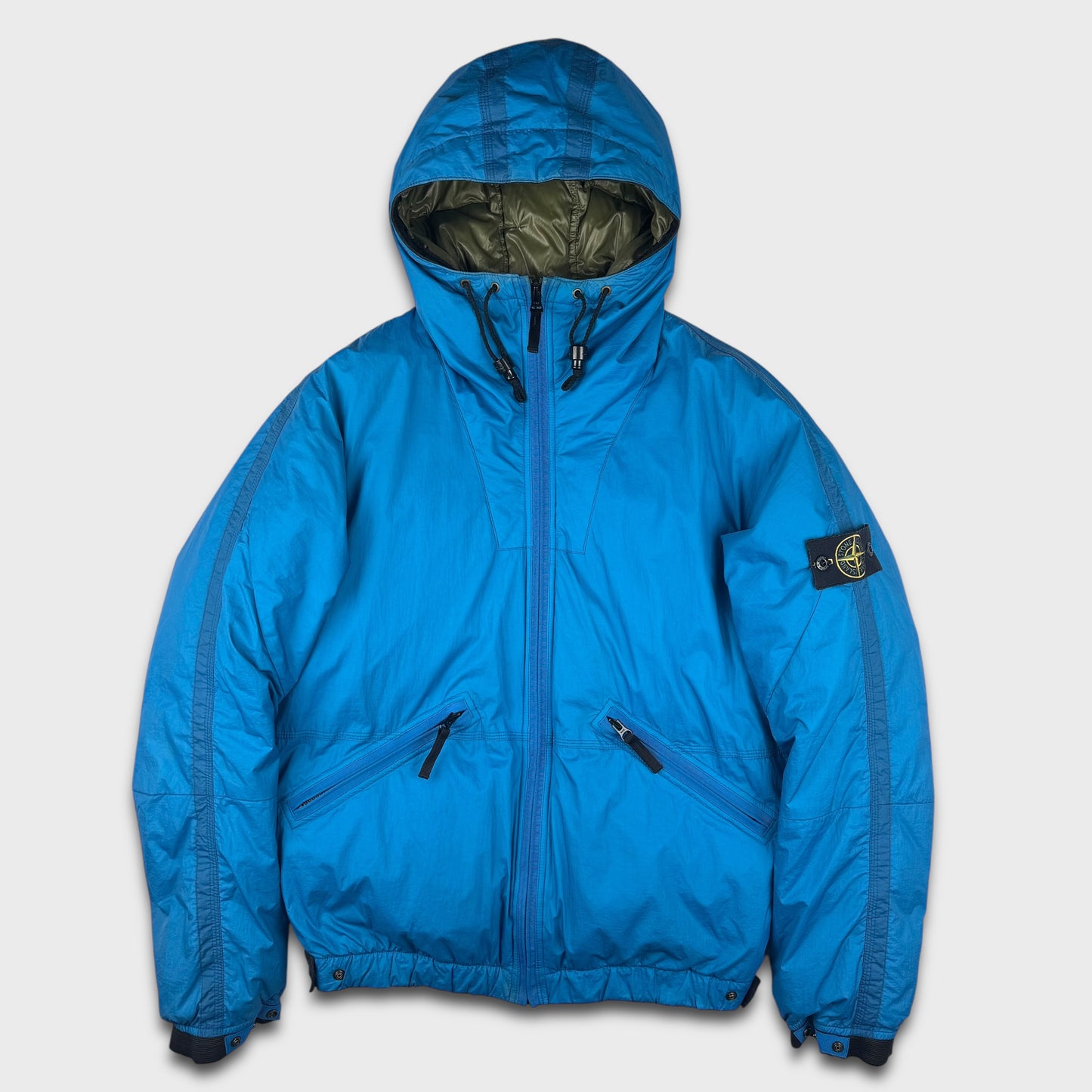 Stone Island Blue Goose Down Puffer Jacket L