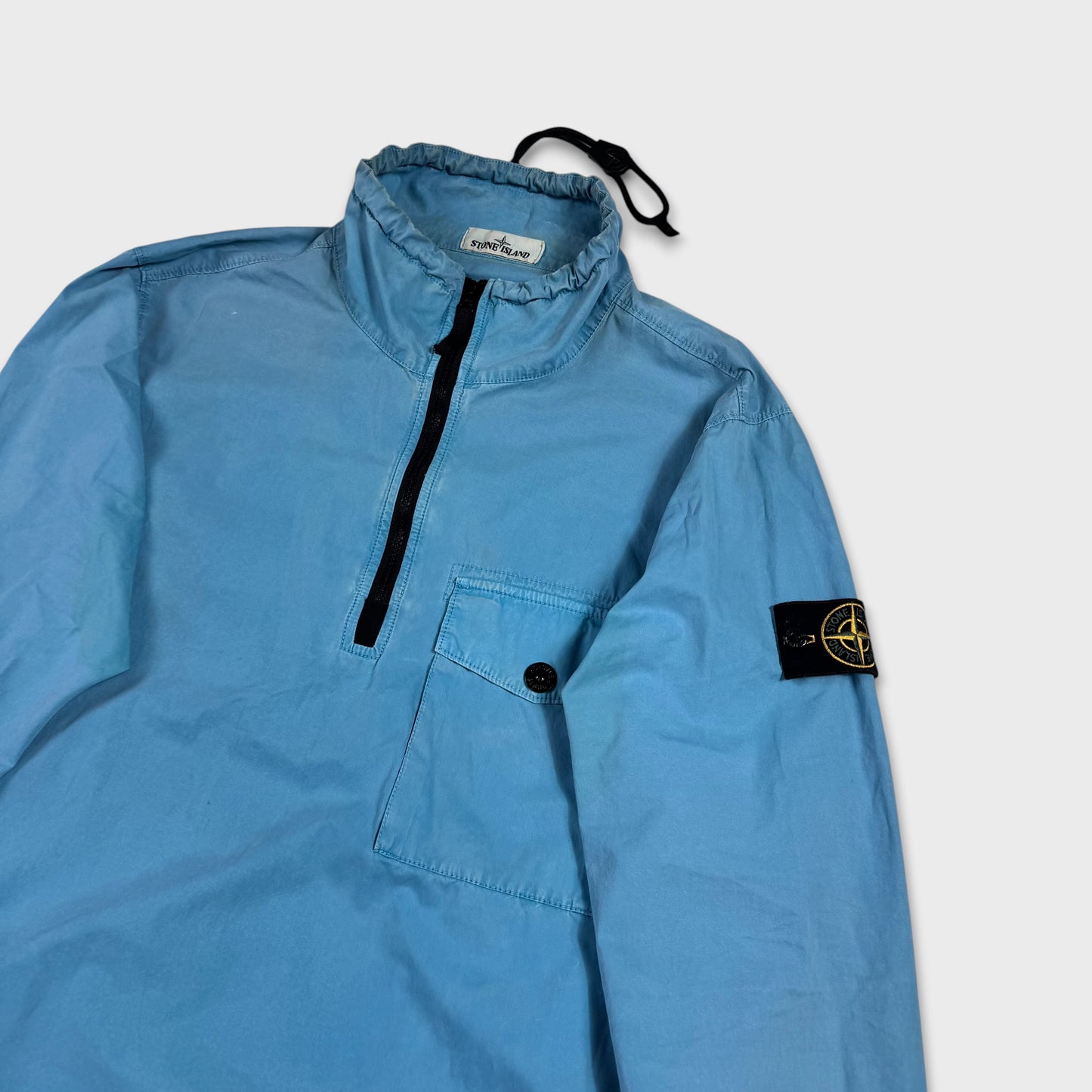 Stone Island Blue Pullover Smock Jacket L