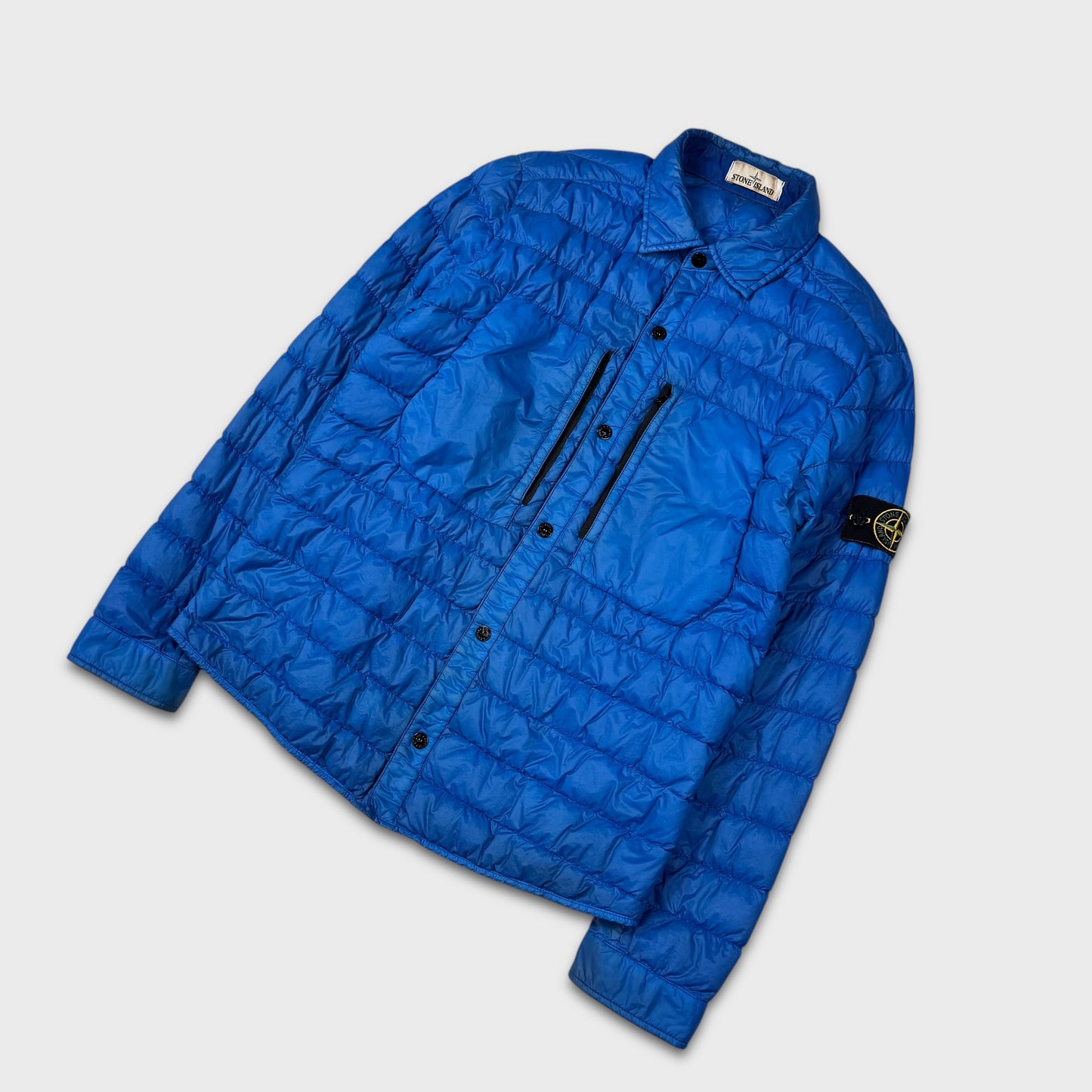 Stone Island Royal Blue Puffer Overshirt L