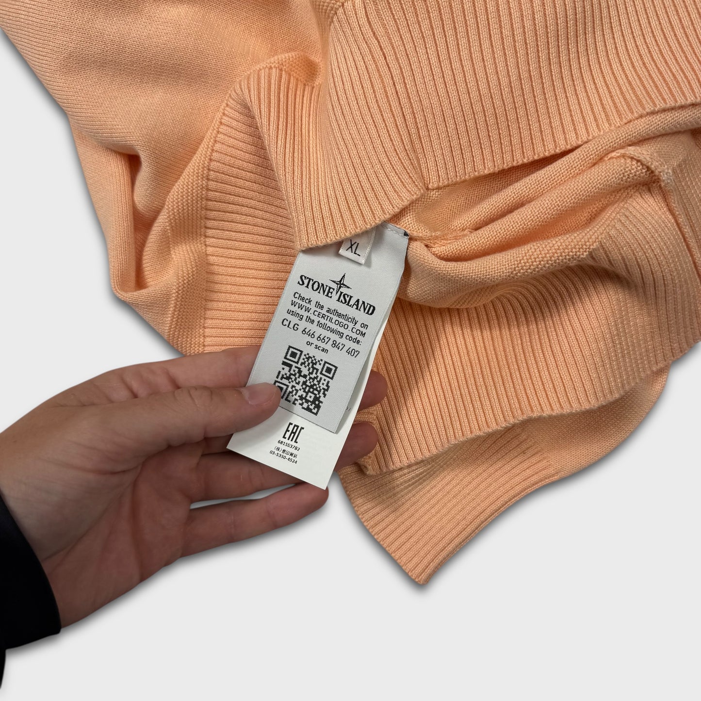 Stone Island Peach Knit Jumper BNWT XL