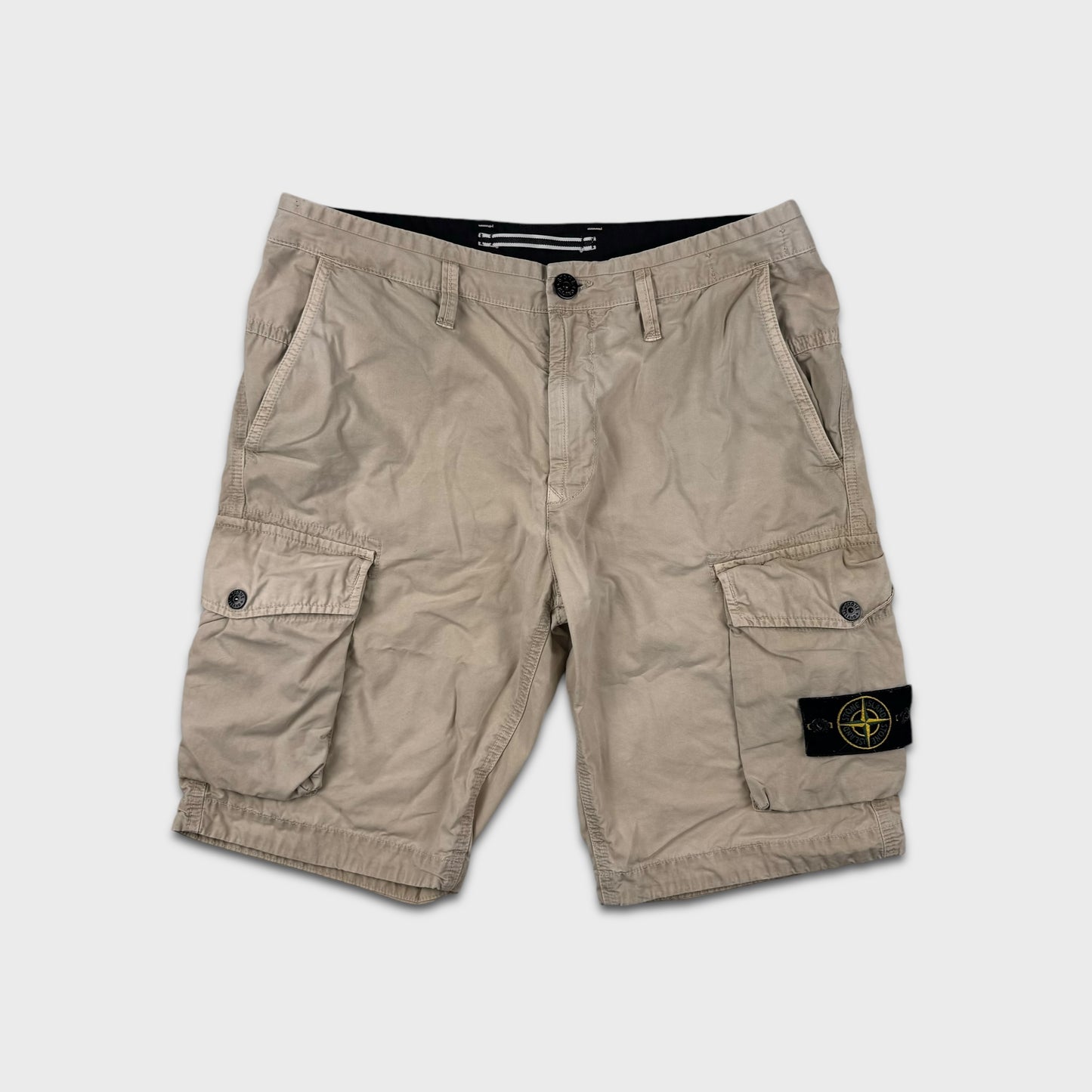 Stone Island Beige Cargo Shorts W32