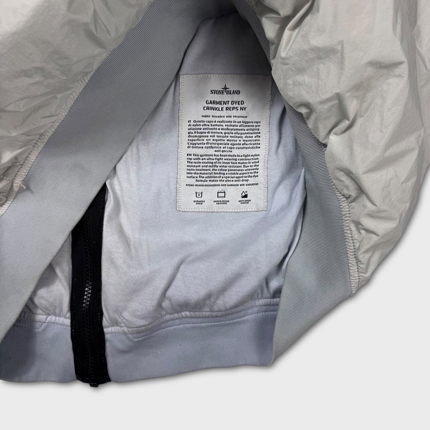 Stone Island Baby Blue Crinkle Reps NY Jacket XL