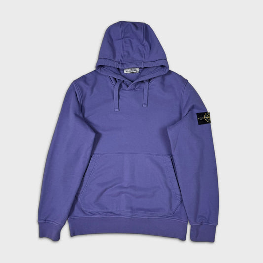Stone Island Blue Pullover Hoodie L