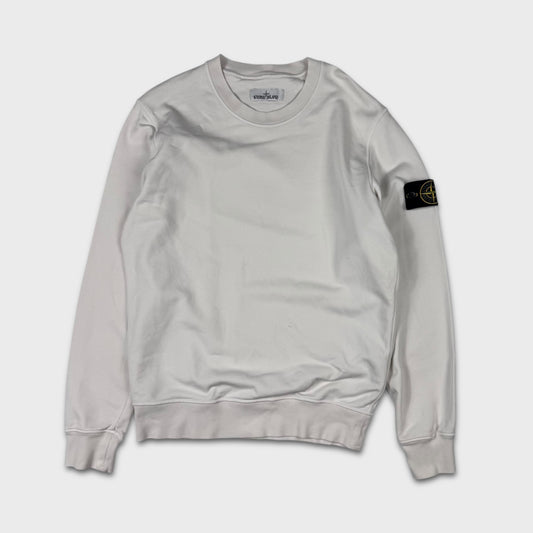 Stone Island White Crewneck Sweatshirt M