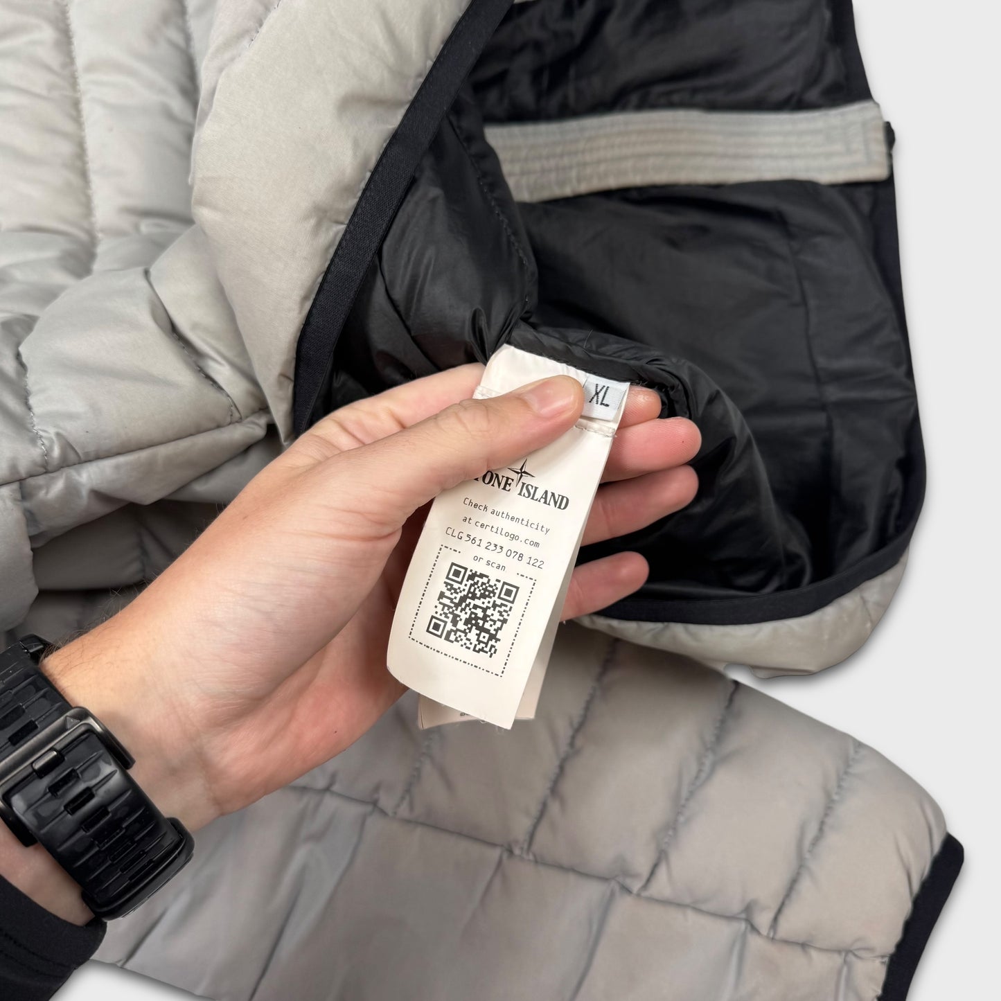 Stone Island Grey O-Cotton R-Nylon Tela Jacket XL