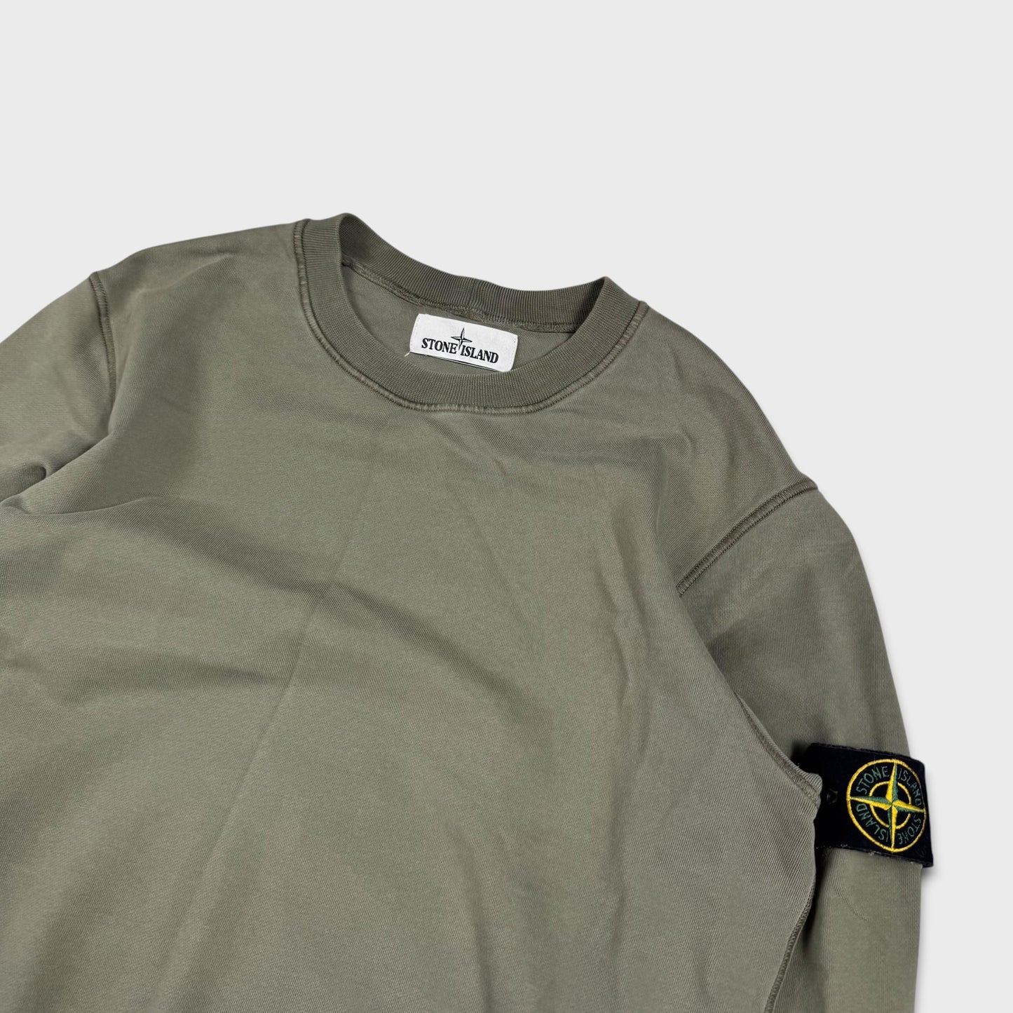 Stone Island Olive Crewneck Sweatshirt M