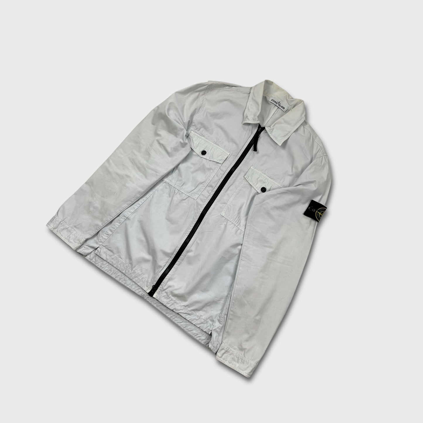 Stone Island Ice Blue Full Zip Overshirt S