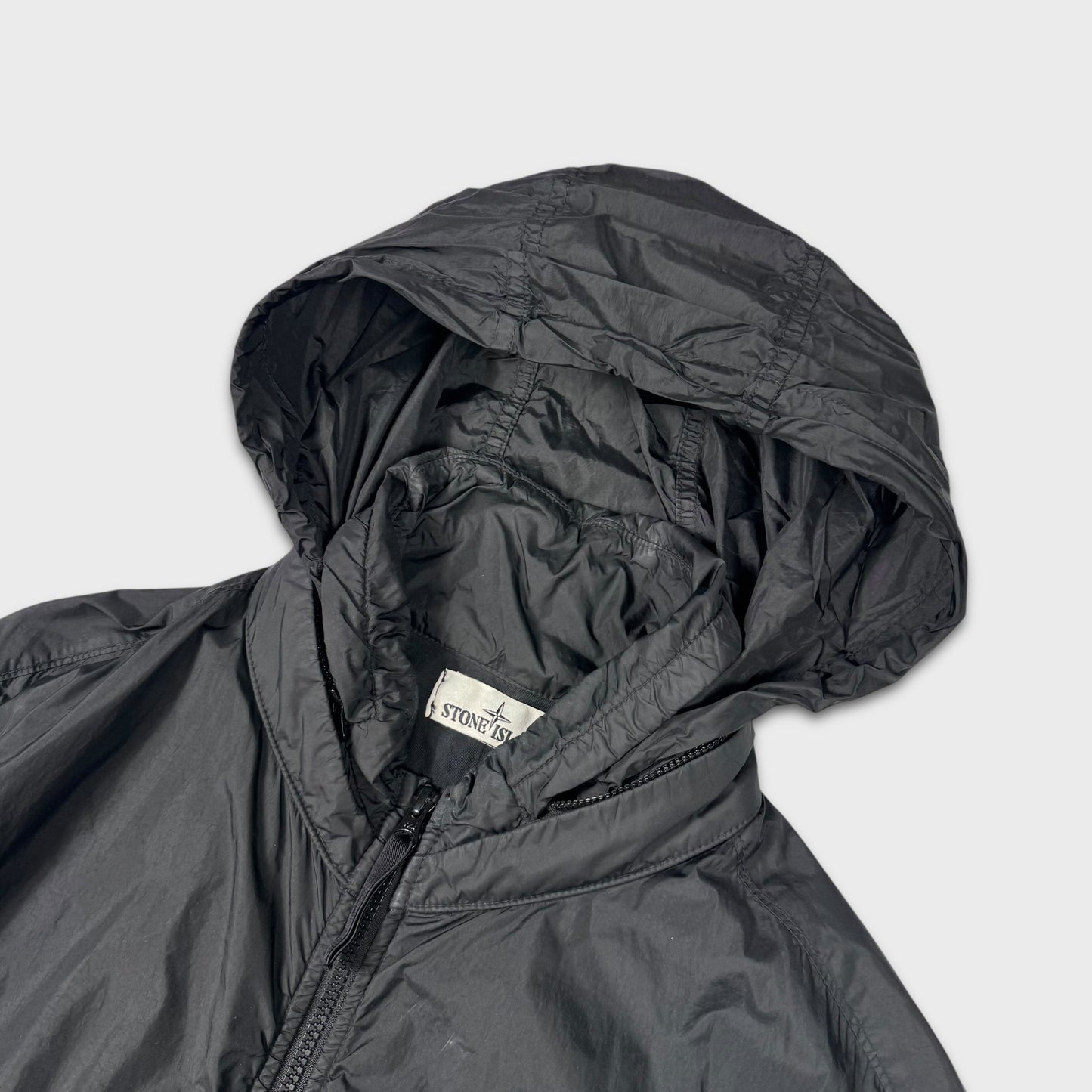 Stone Island Black Crinkle Reps NY Jacket L