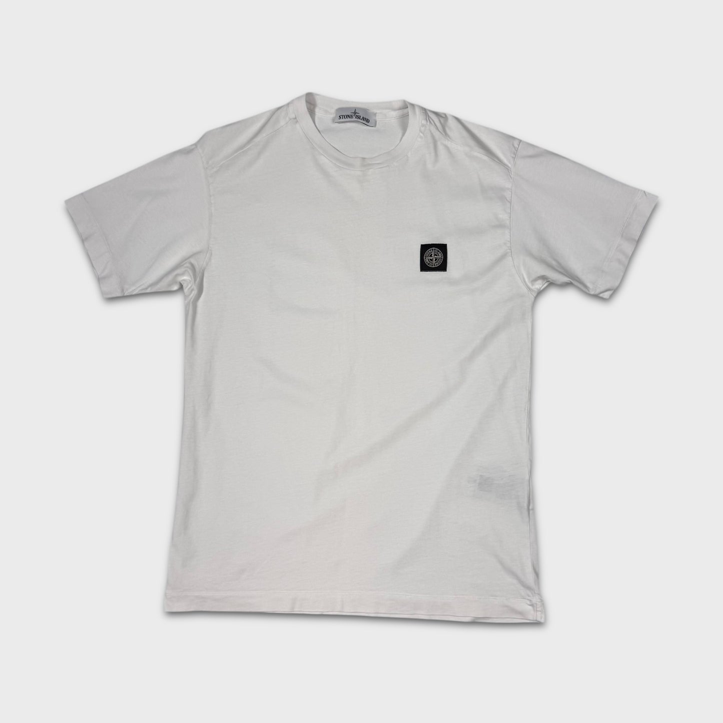 Stone Island White Compass Logo T-Shirt L