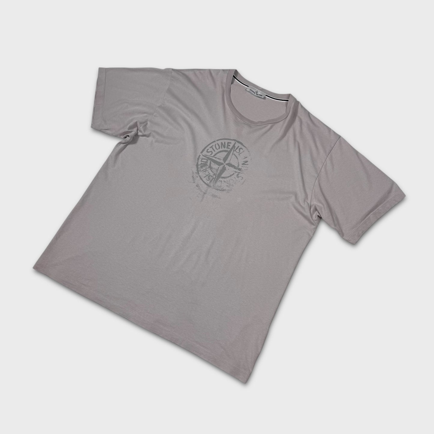 Stone Island Grey Compass Graphic T-Shirt XXL