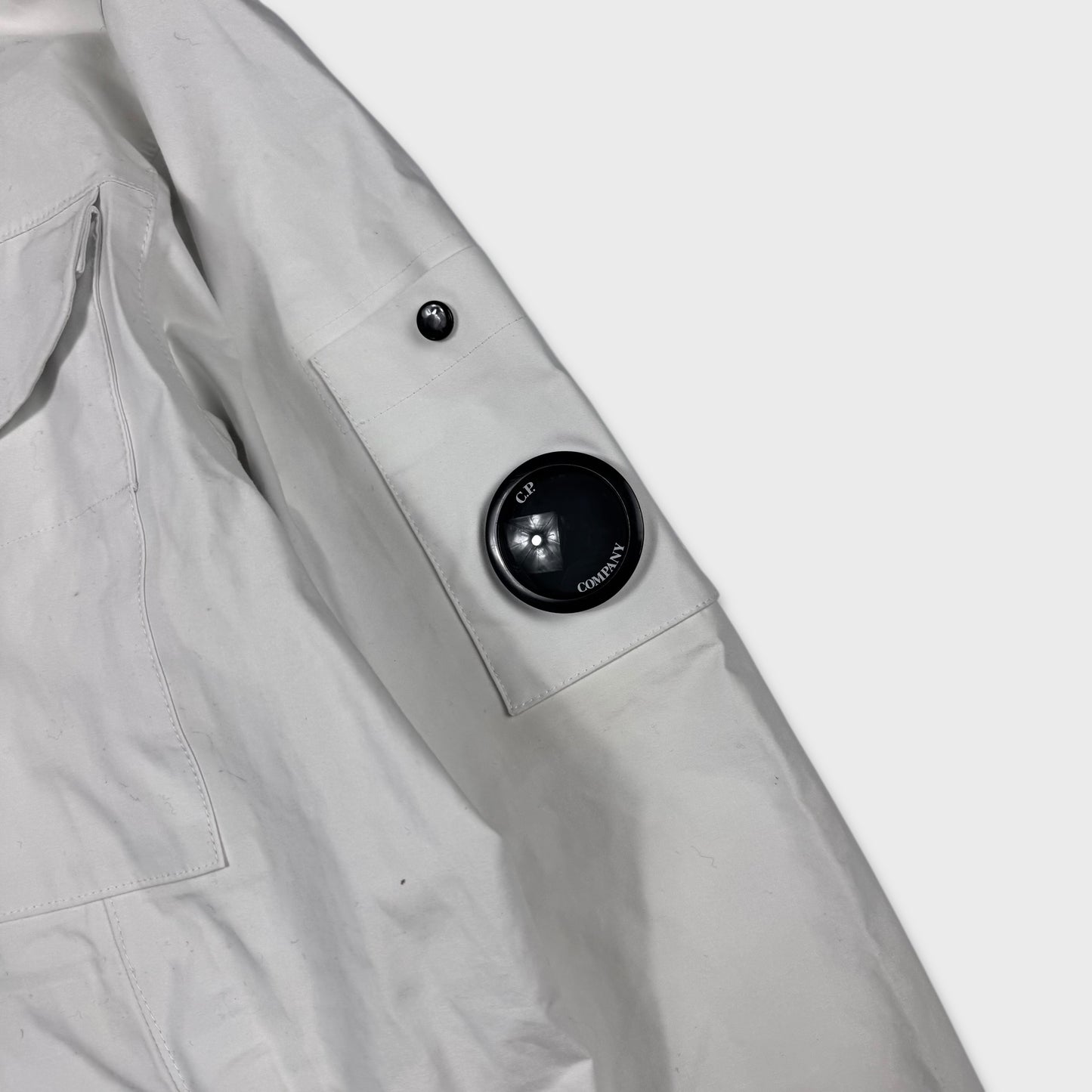 CP Company White T-Mack Rain Jacket L