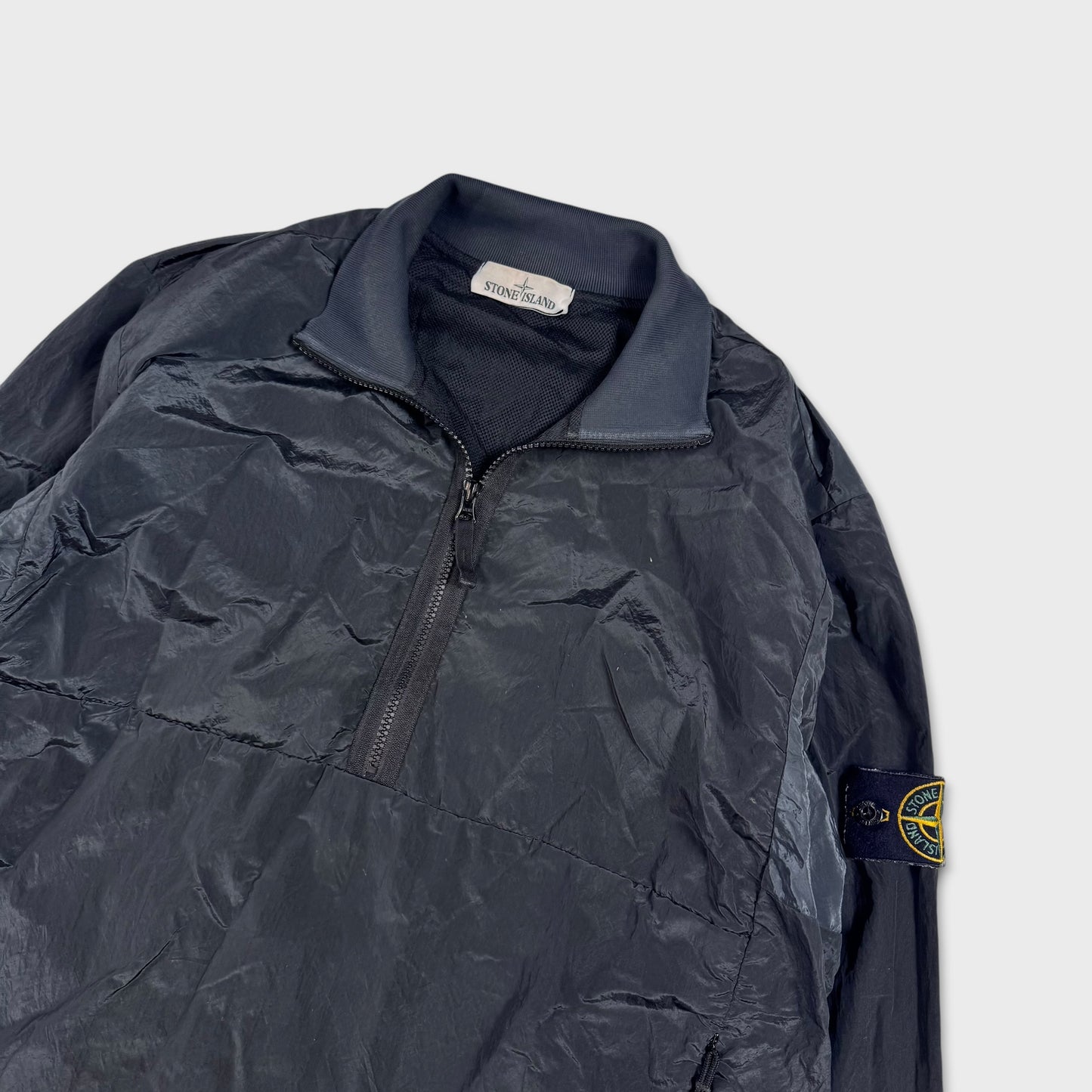 Stone Island Quarter Zip Nylon Metal Pullover Smock Jacket L