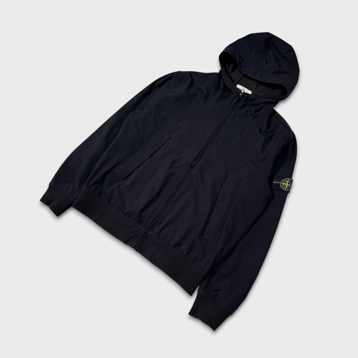 Stone Island Black Soft Shell-R Jacket XXL