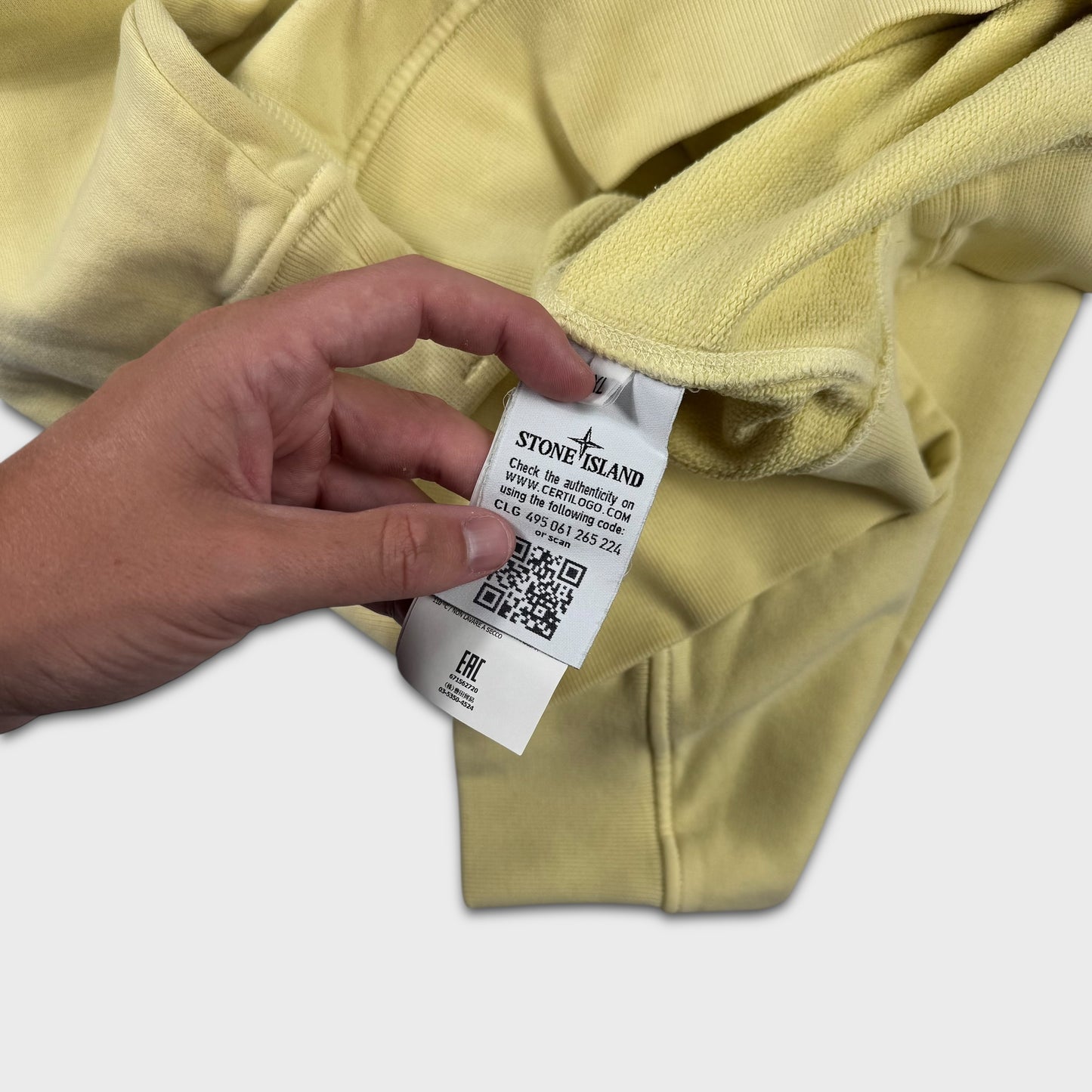 Stone Island Yellow Crewneck Sweatshirt XL
