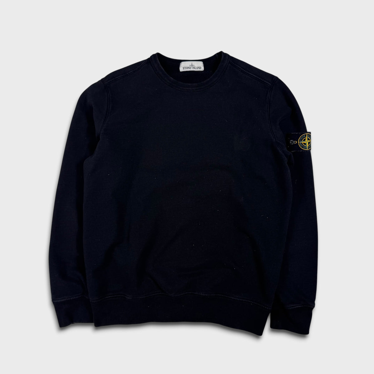 Stone Island Black Crewneck Sweatshirt L