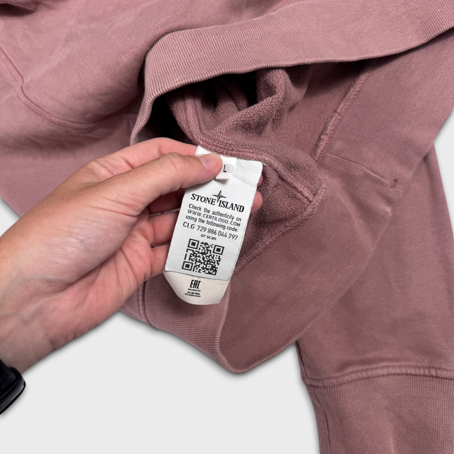 Stone Island Rose Quartz Crewneck L