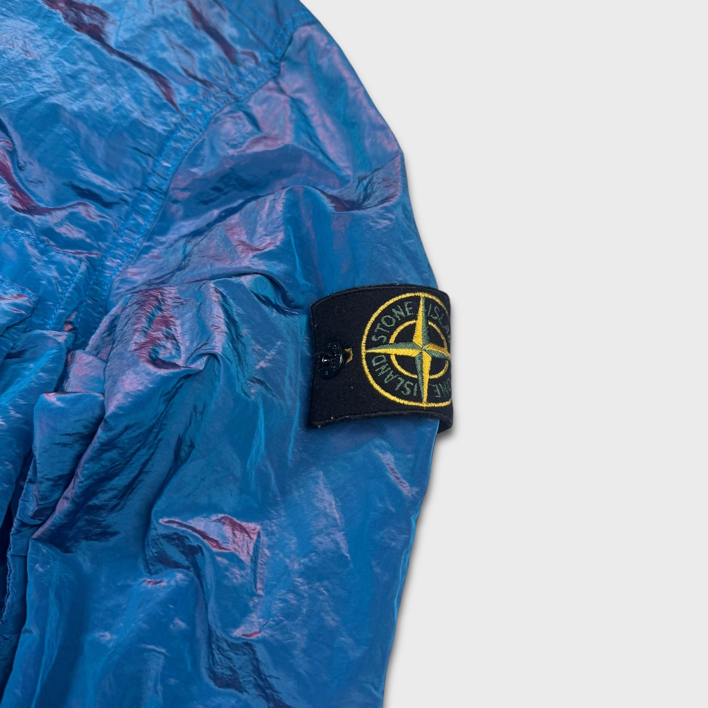 Stone Island Pink / Blue Nylon Metal Weft Overshirt L