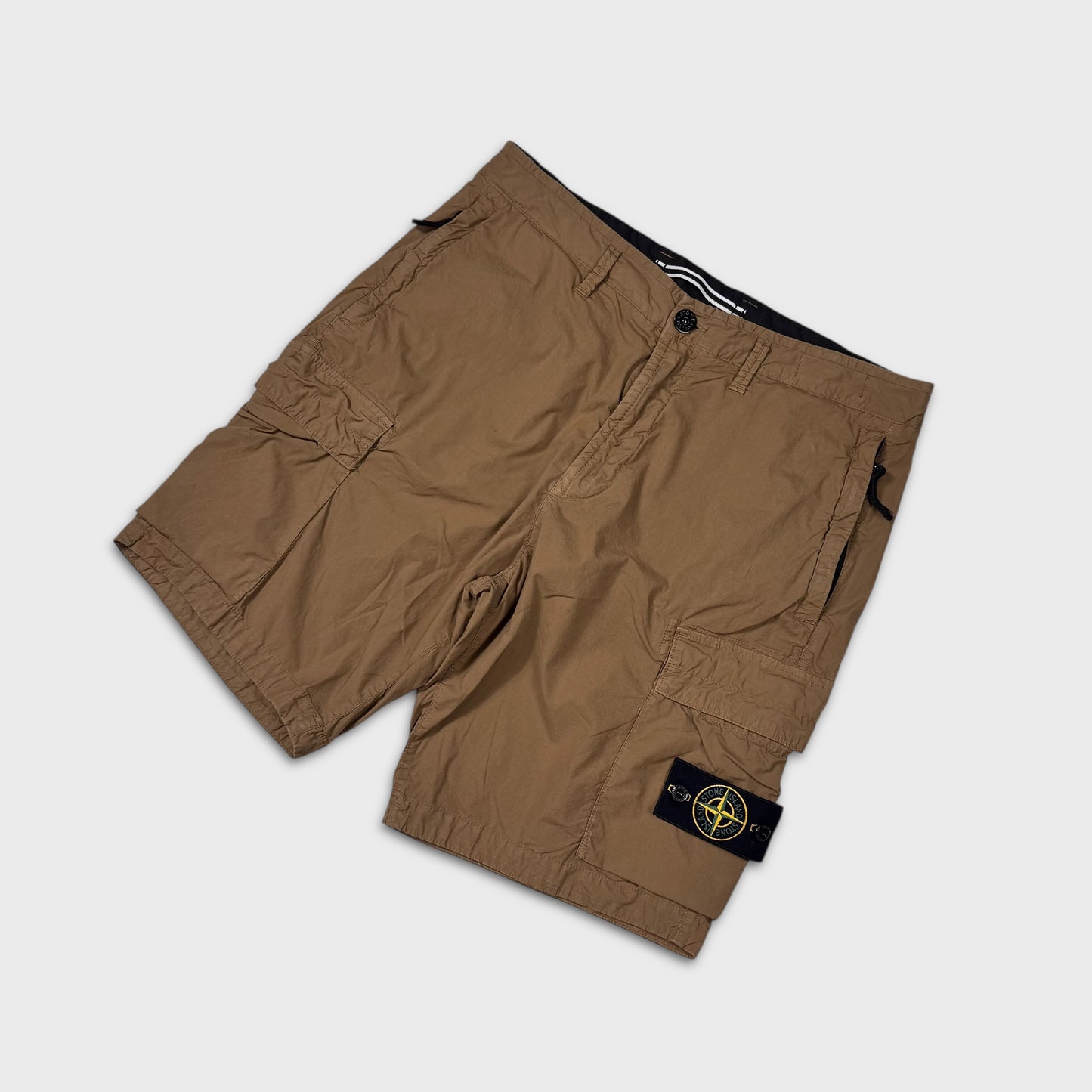 Stone Island Tan Cargo Shorts W33