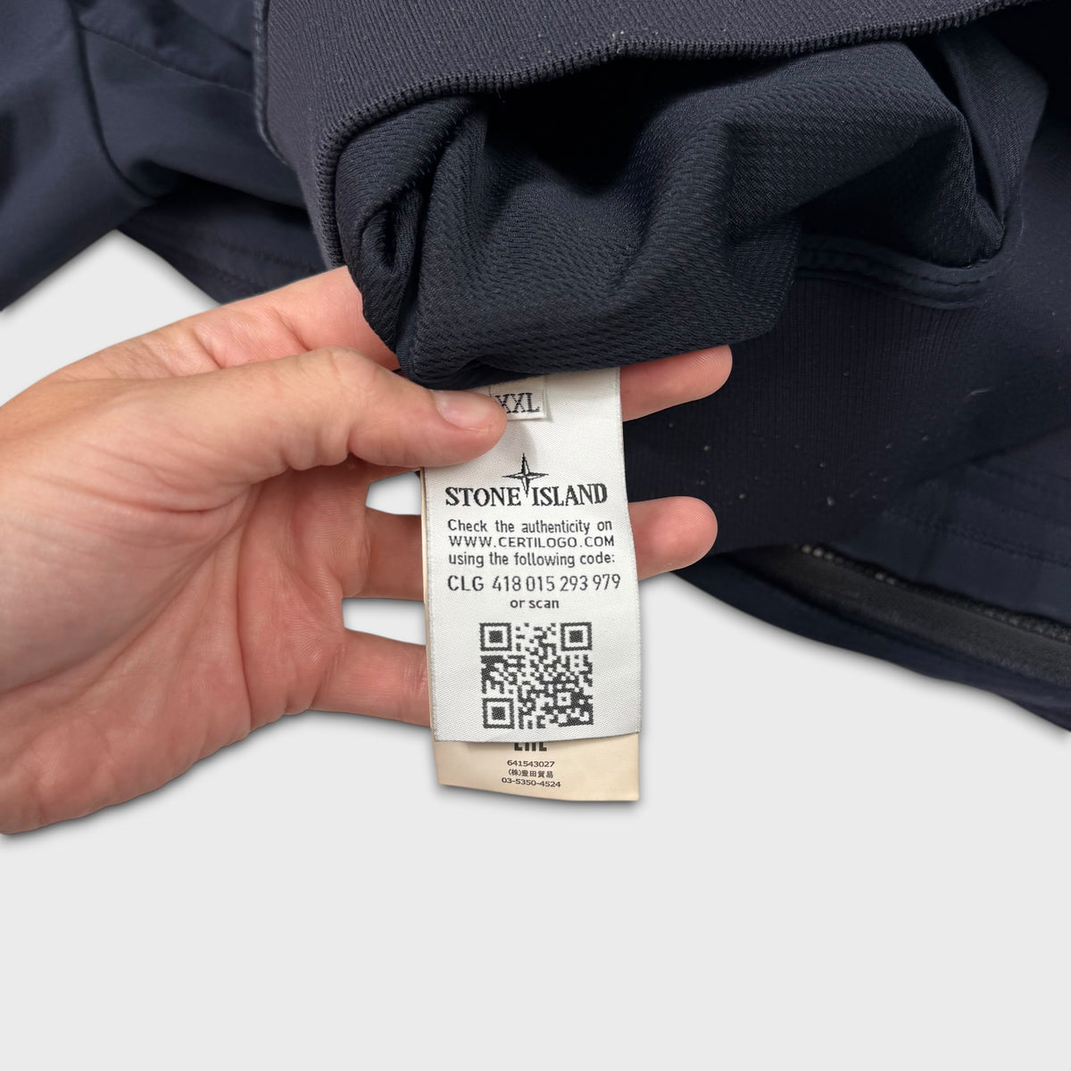 Stone Island Navy Soft Shell-R Jacket XXL