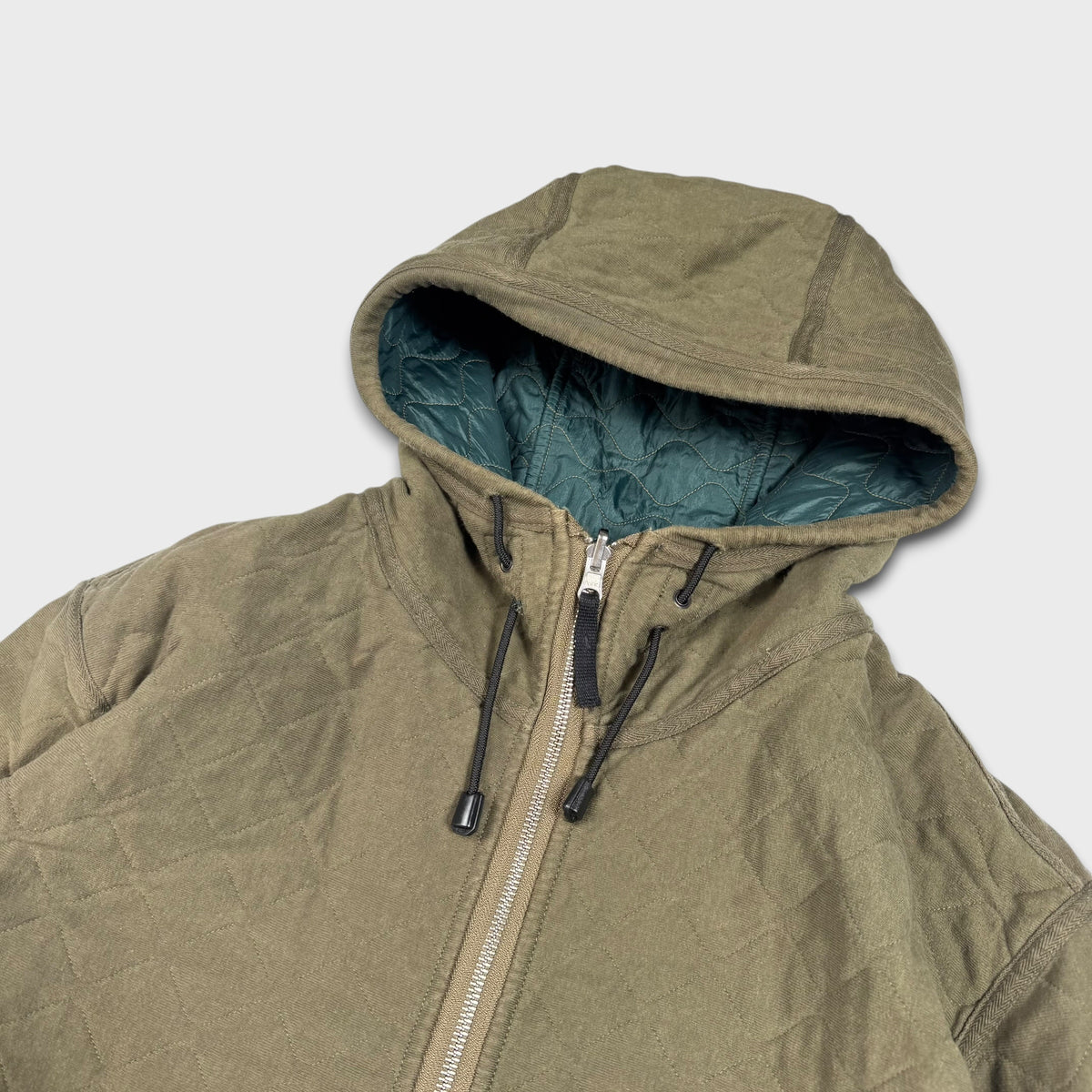 Stone Island 2010 Reversible Emerald Green Quilted Jacket XXL
