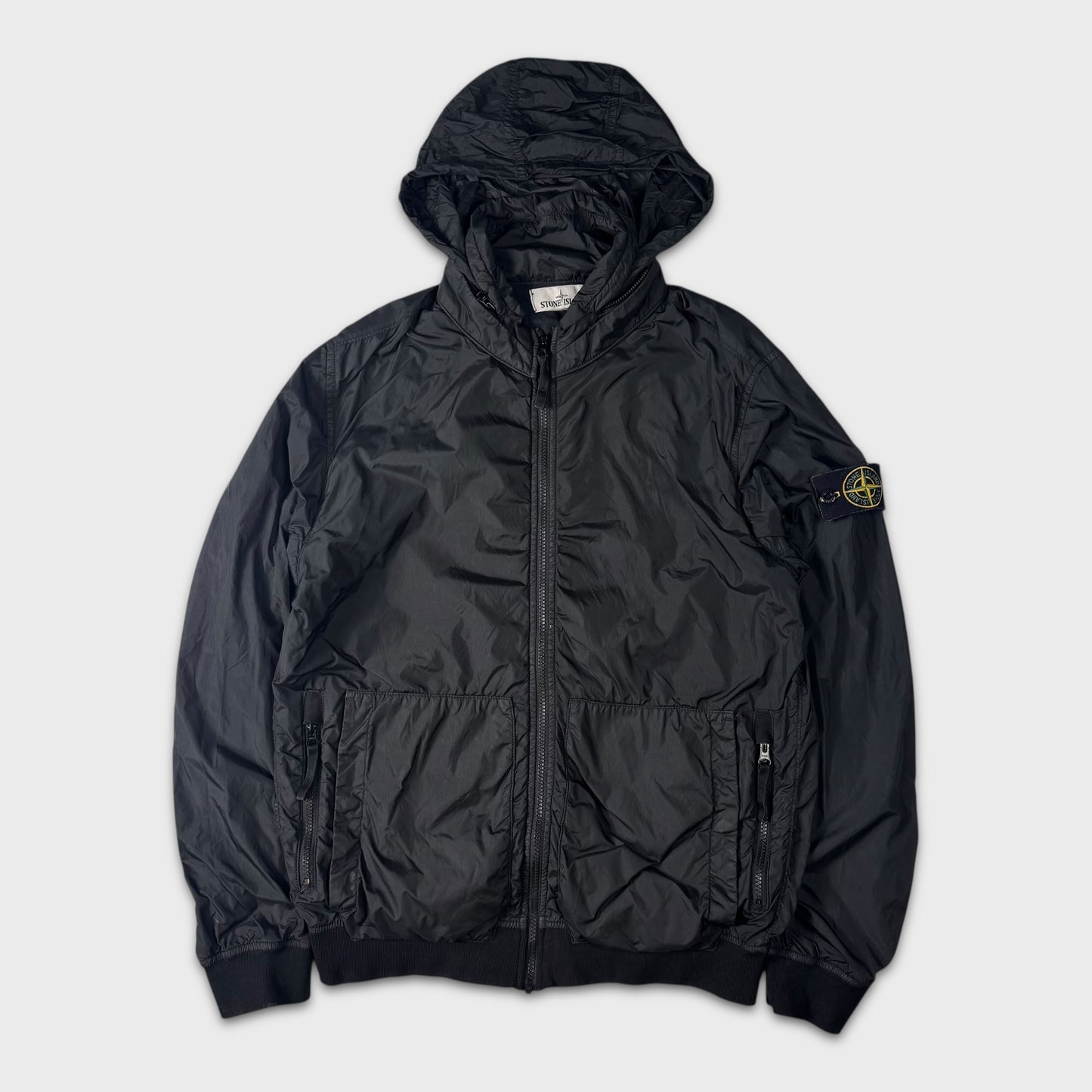 Stone Island Black Crinkle Reps NY Jacket M