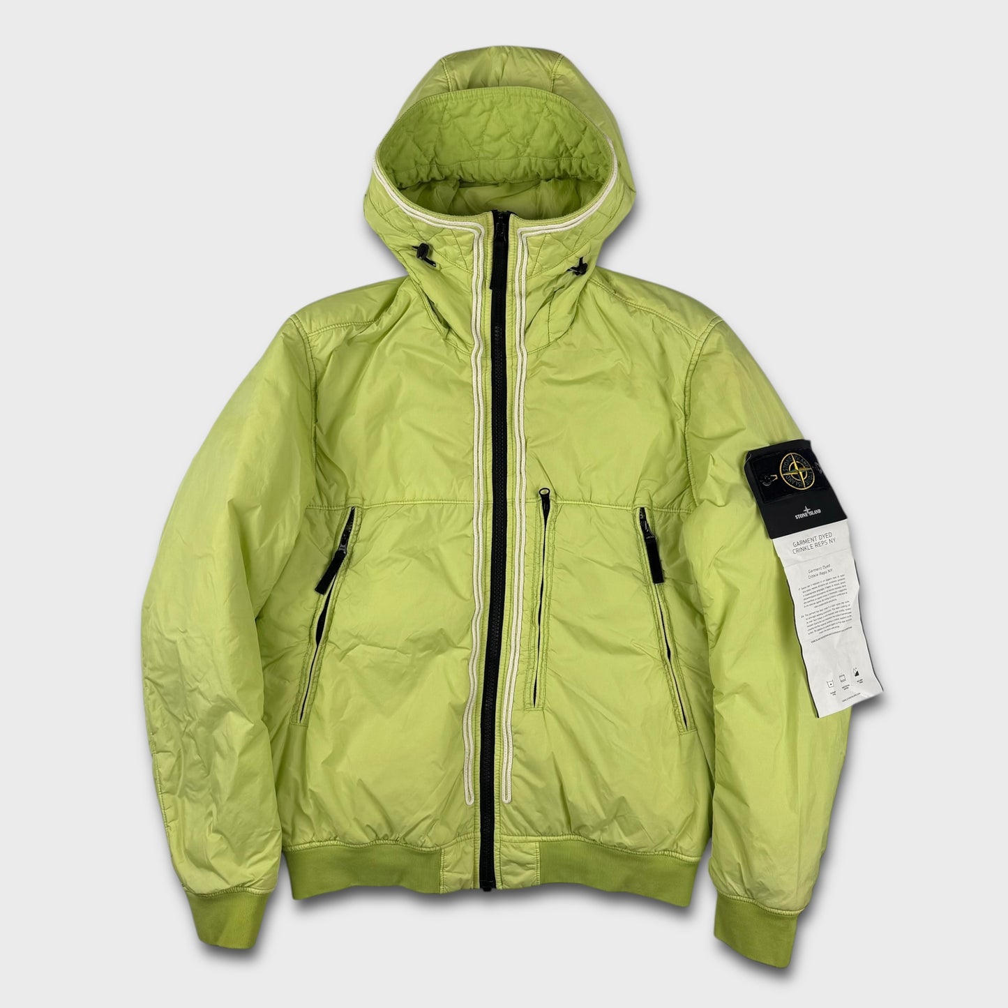 Stone Island Lime Garment Dyed Crinkle Reps NY Jacket BNWT L