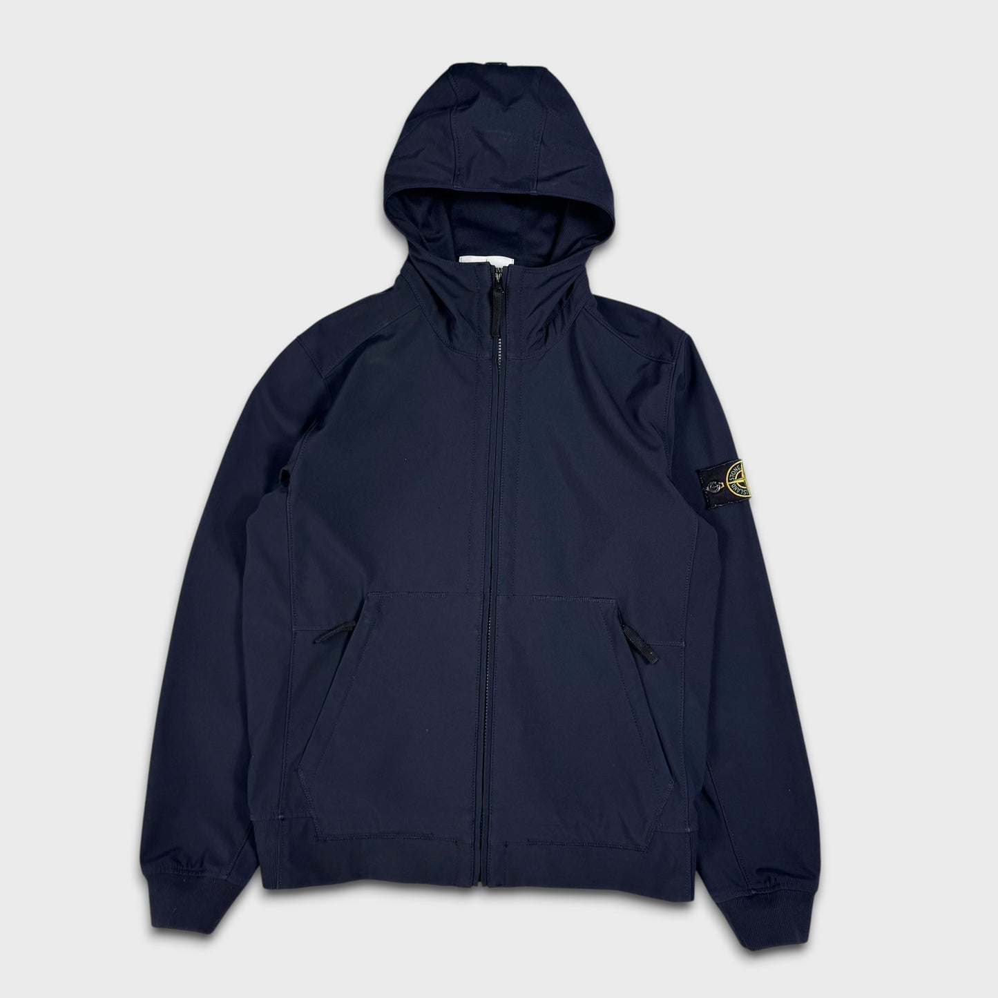 Stone Island Navy Soft Shell-R Jacket L
