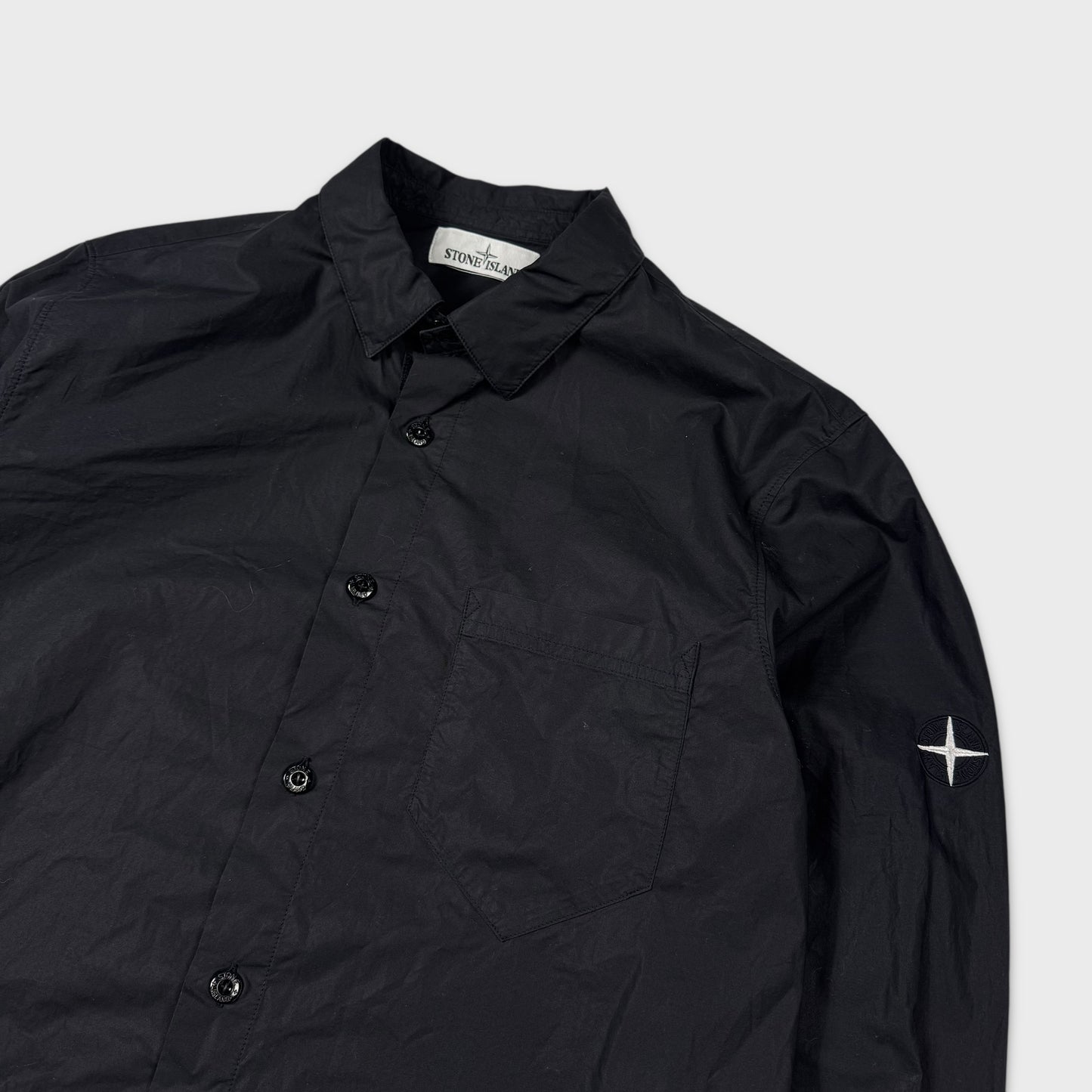 Stone Island Compass Sleeve Button Shirt L