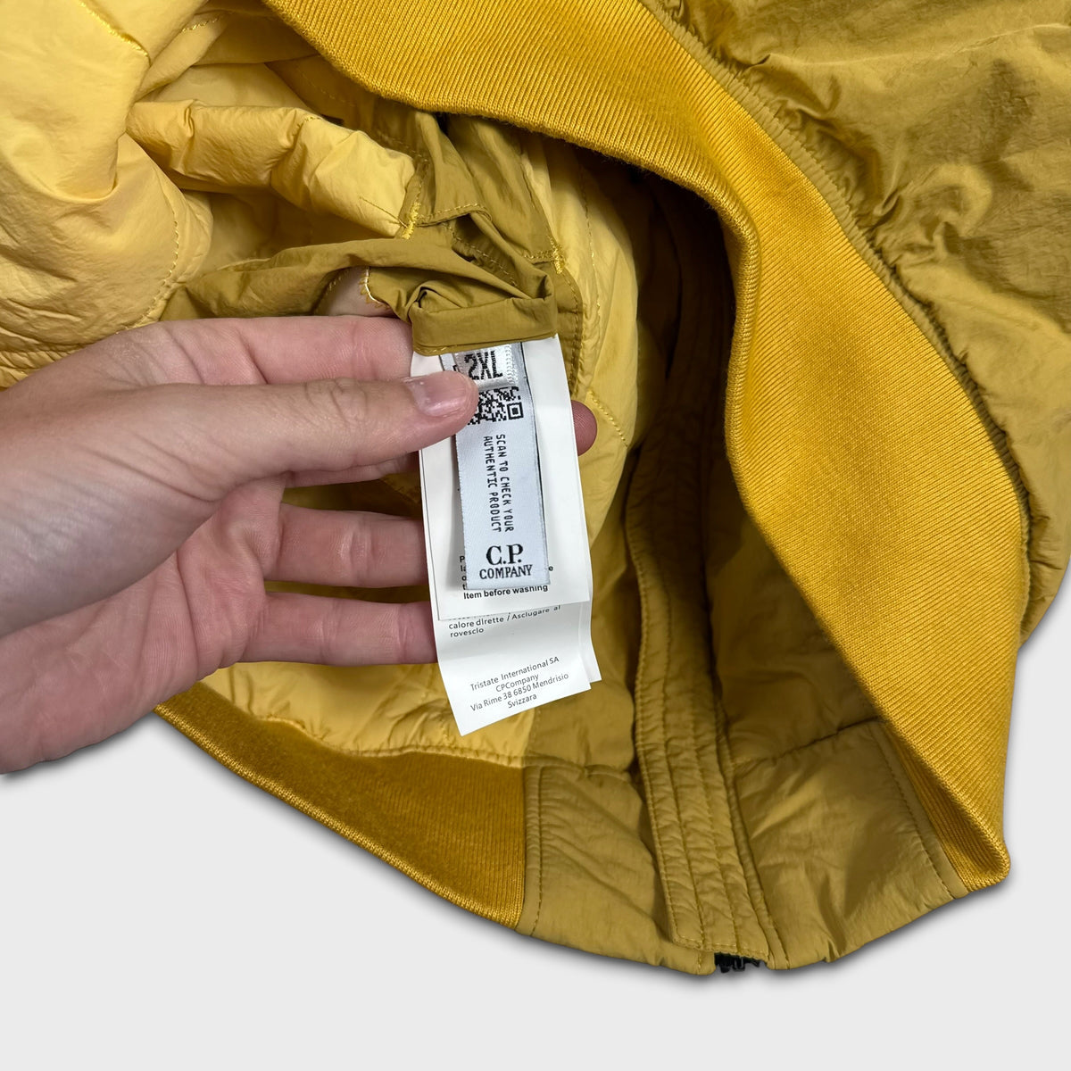 CP Company Yellow Chrome-R Quilted Jacket XL