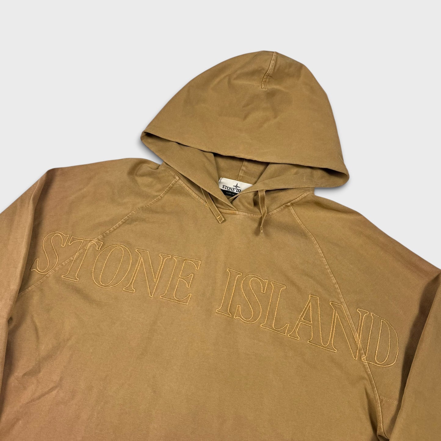 Stone Island Spellout Embroidery Hoodie L