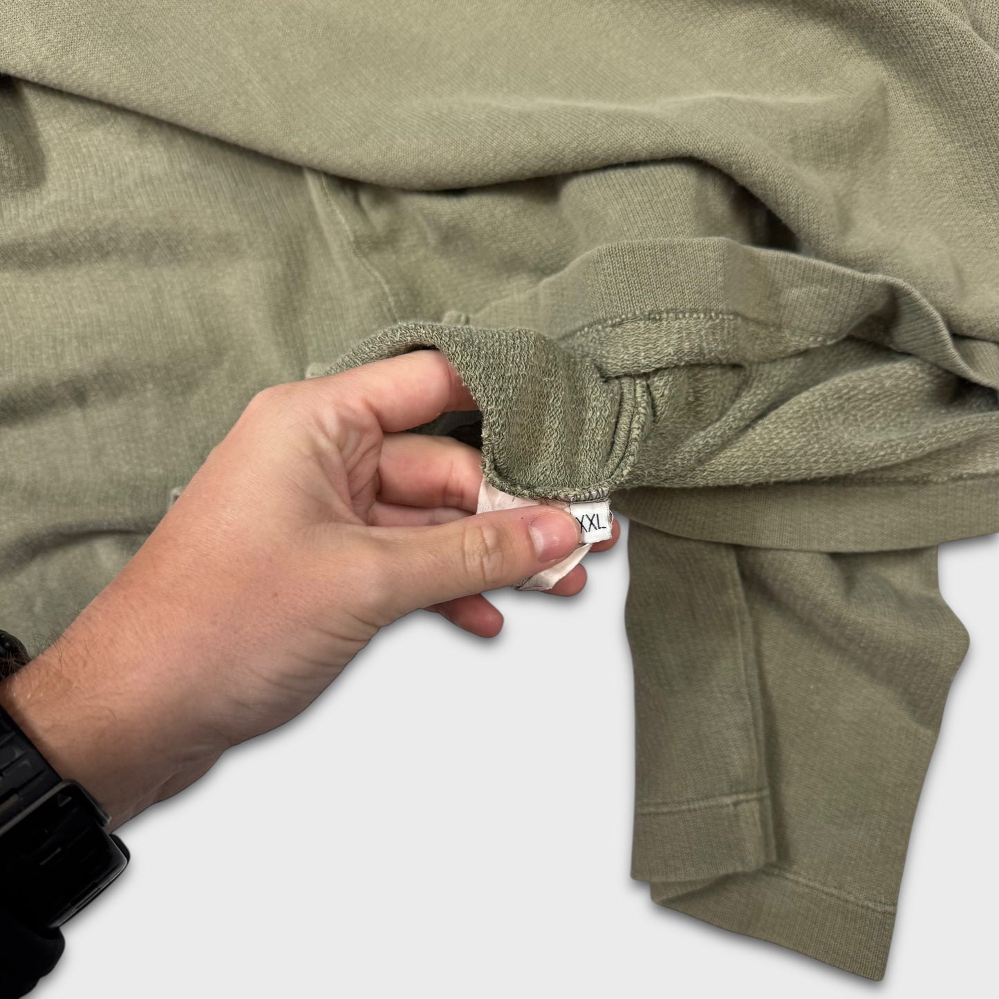 Stone Island Khaki Quarter Zip Sweatshirt XXL