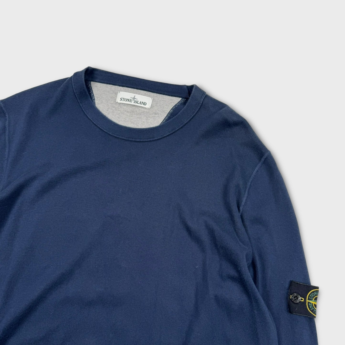 Stone Island Navy Knit Crewneck 3XL