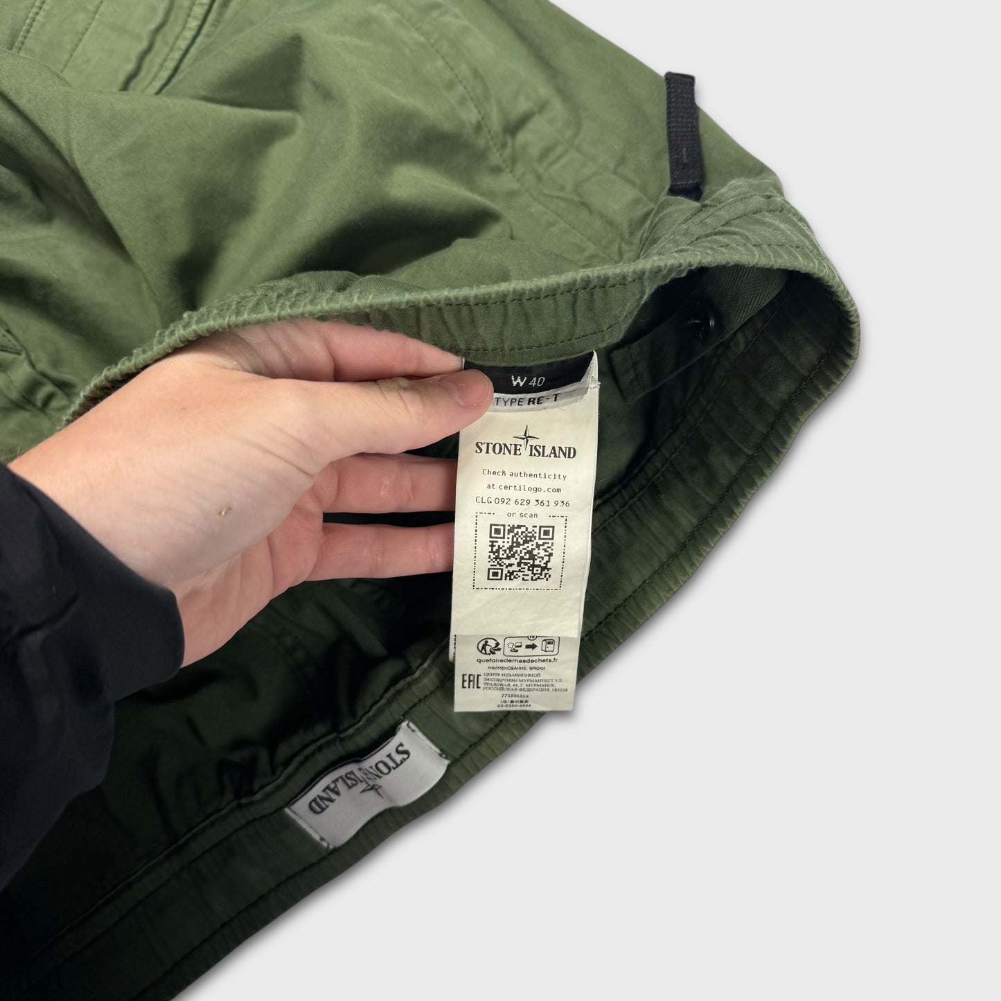 Stone Island Olive Cargo Pants W40