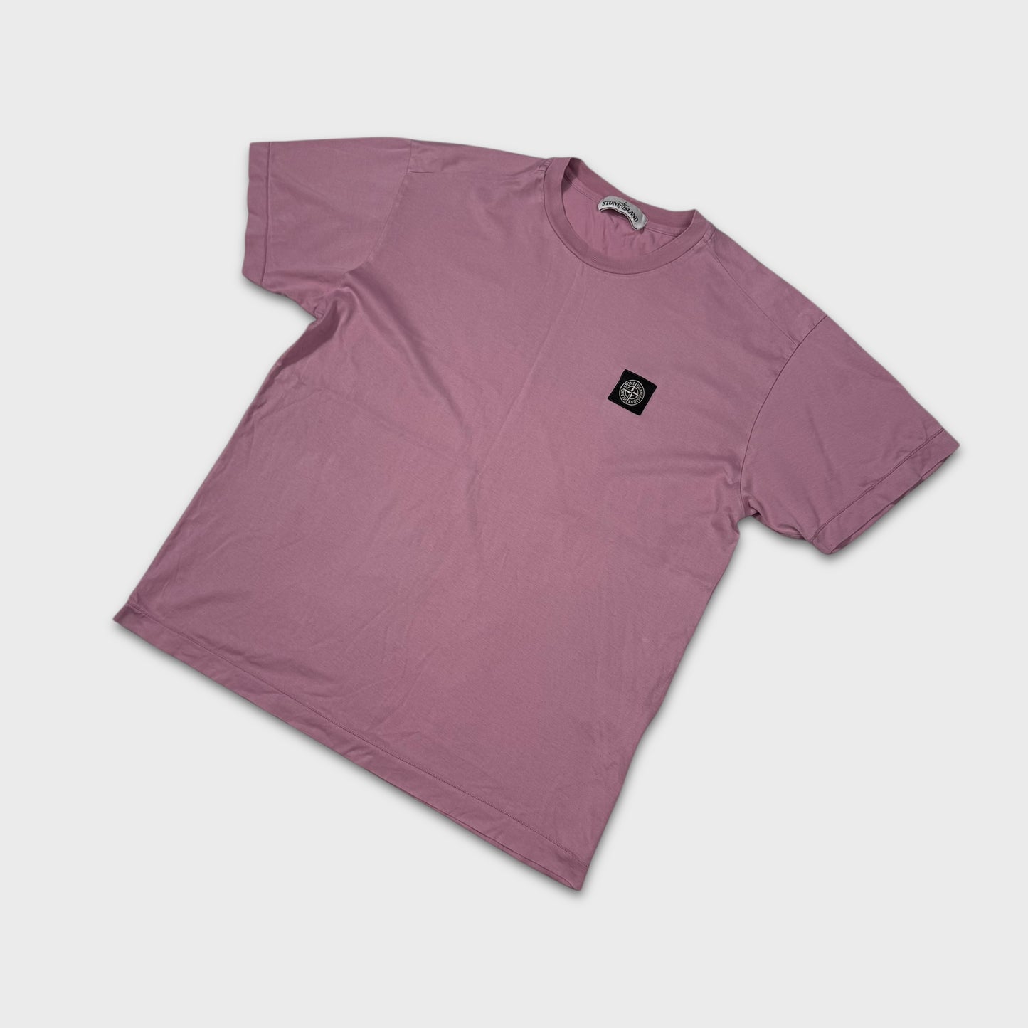 Stone Island Pink Compass Logo T-Shirt L