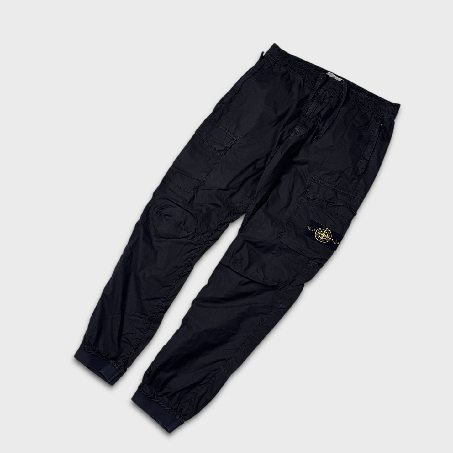 Stone Island Black Tela Cargo Pants W34
