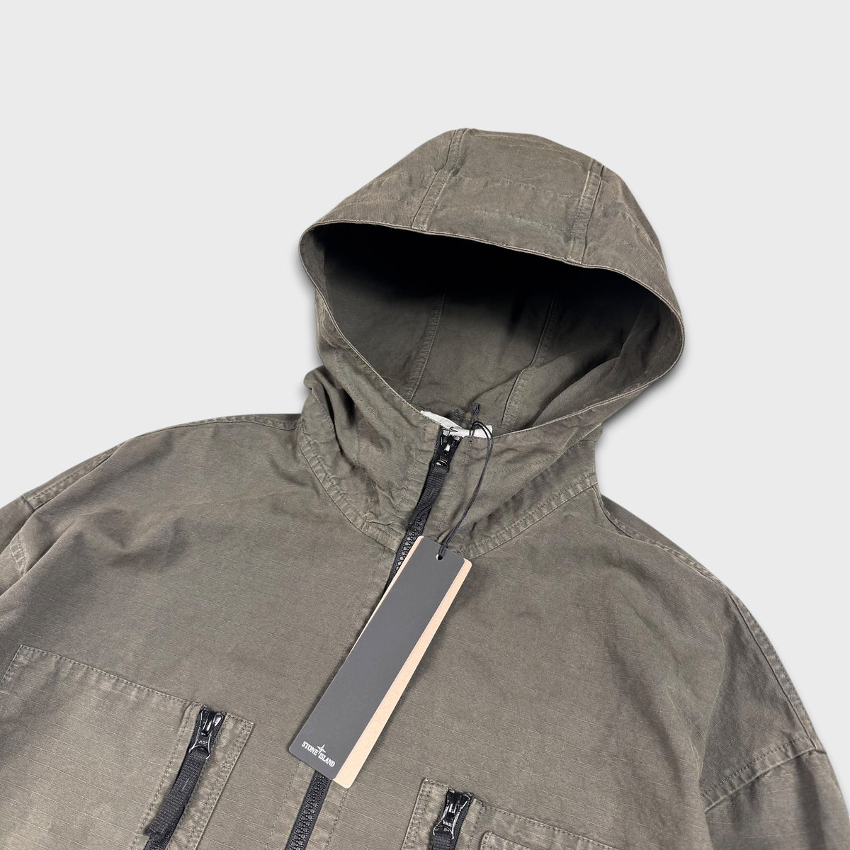 Stone Island Organic Cotton Ripstop Hooded Jacket XL NEW