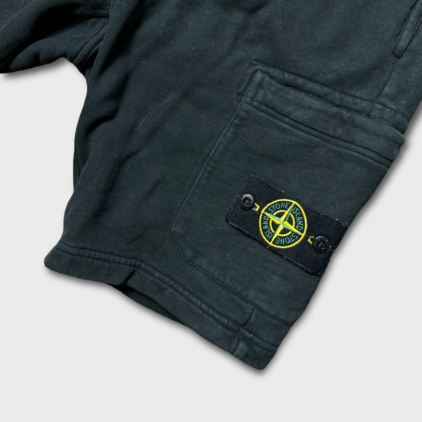 Stone Island Black Cotton Shorts S