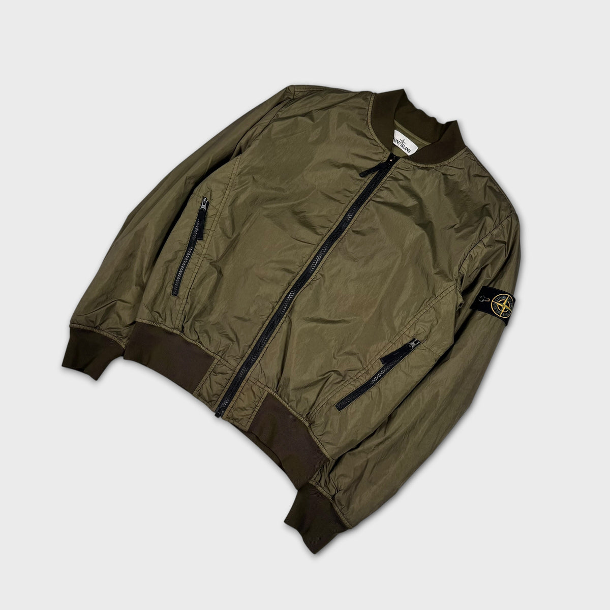 Stone Island Garment Dyed Crinkle Reps NY Bomber Jacket M