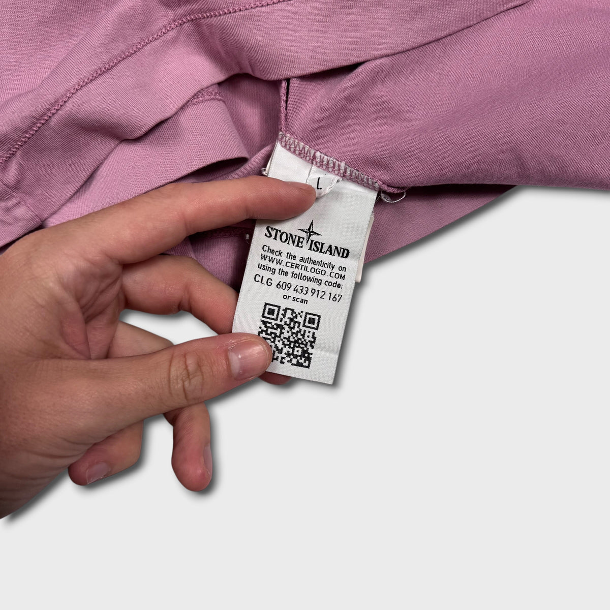 Stone Island Pink Compass T-Shirt L