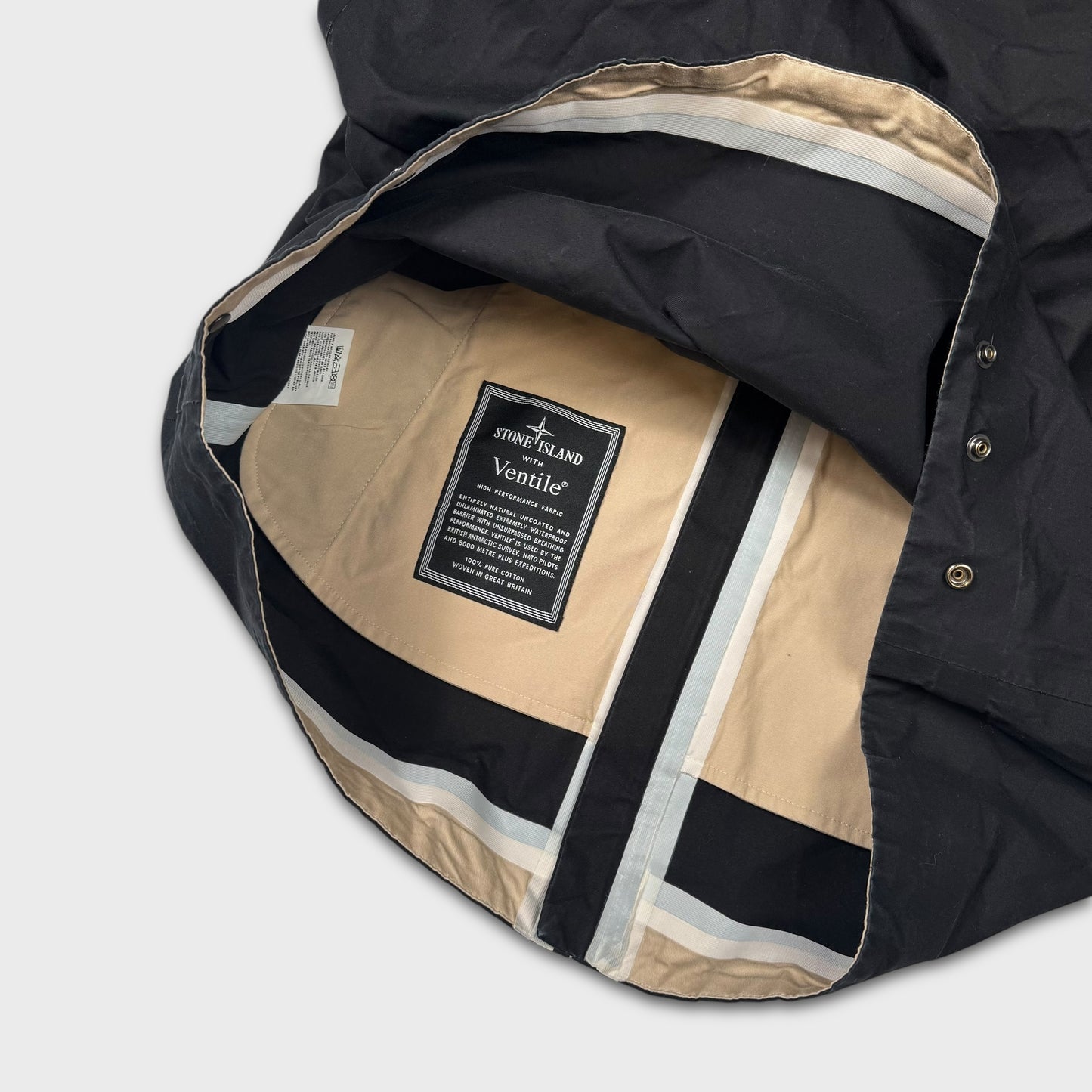 Stone Island 2008 Ventile Taped Seam Hooded Jacket XL