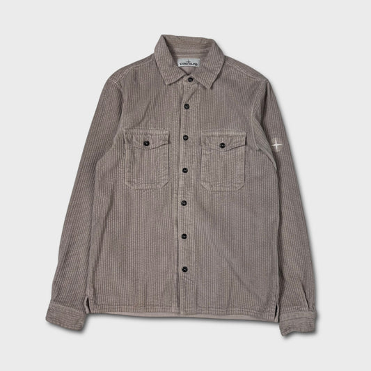 Stone Island Grey Cord Overshirt S