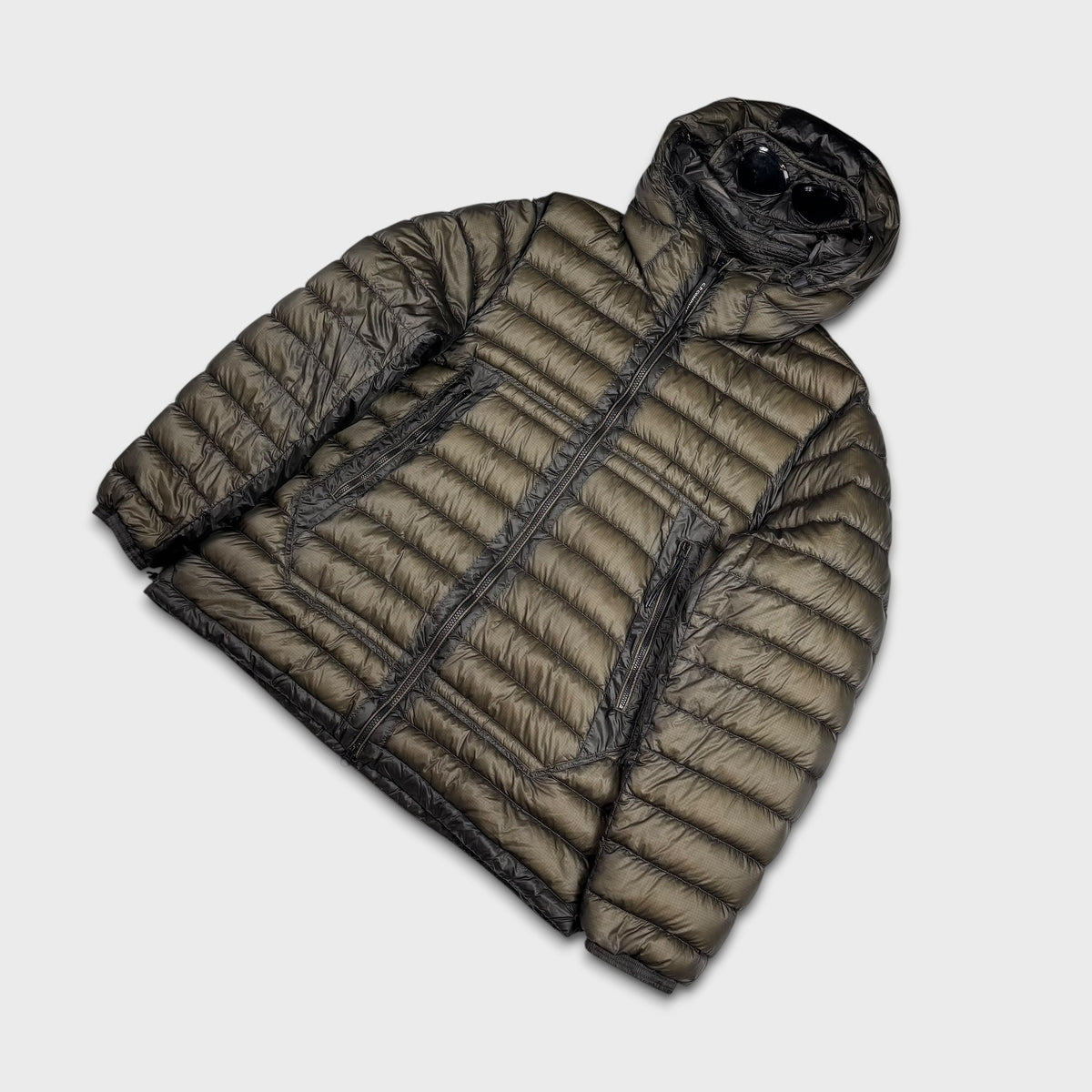 CP Company Khaki DD Shell Puffer Goggle Jacket 3XL