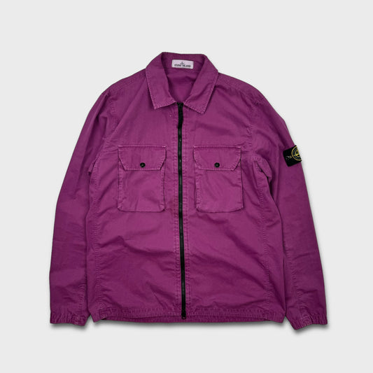 Stone Island Purple Full Zip Overshirt XL