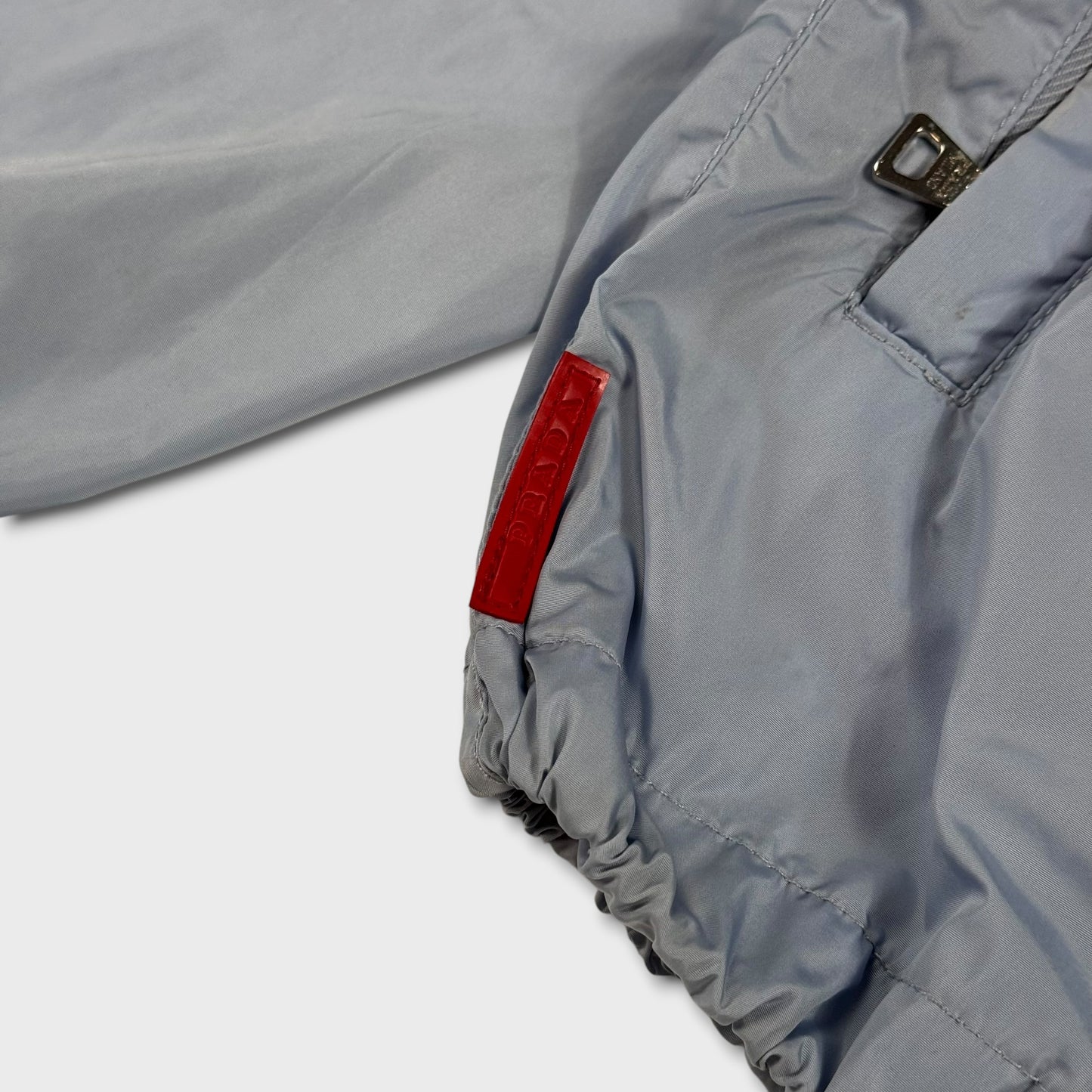 Prada Sport Baby Blue Nylon Windbreaker Jacket XL