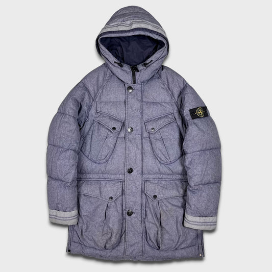 Stone Island Mixed Fibre Watro Tela Down Parka Jacket L