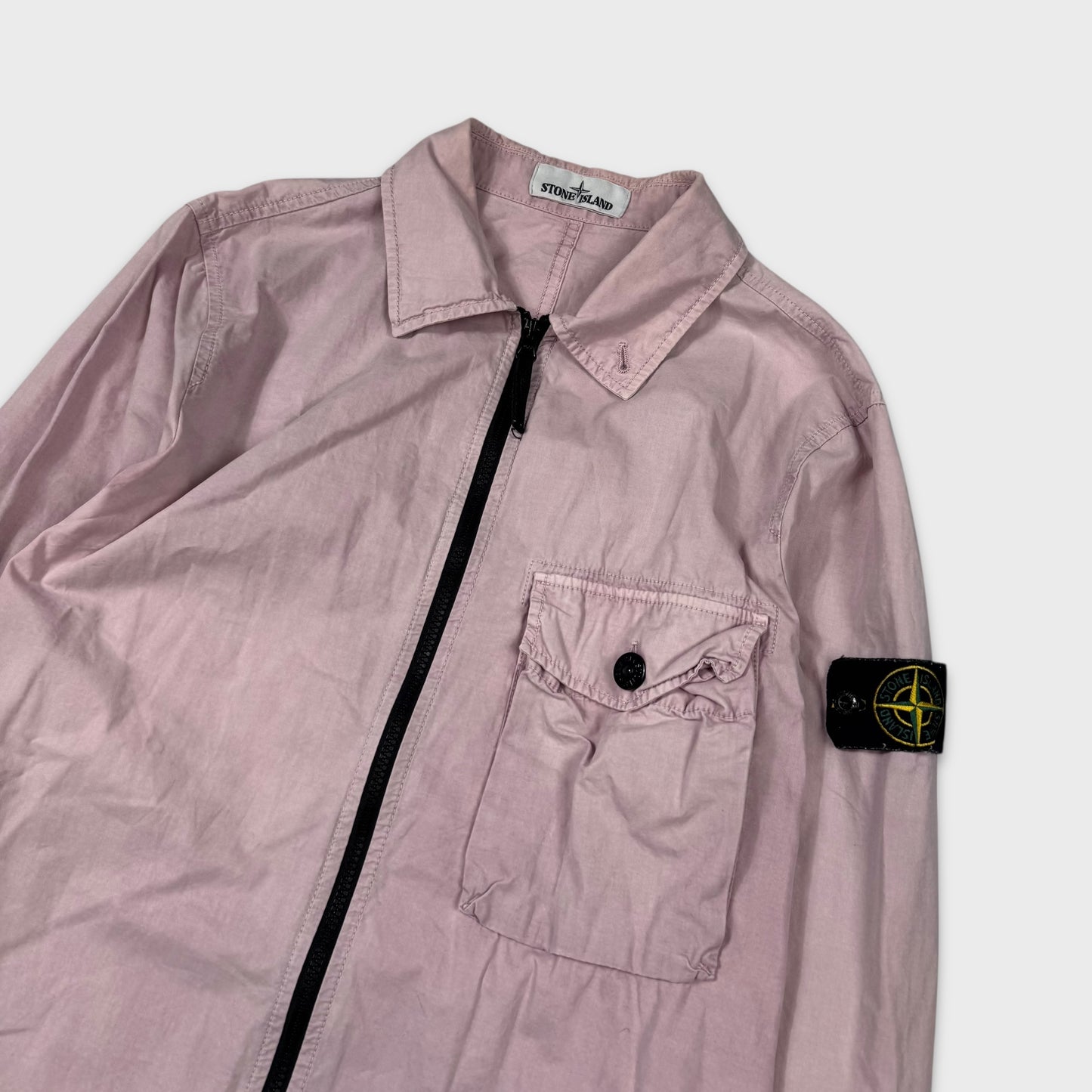 Stone Island Dusty Pink Full Zip Overshirt M