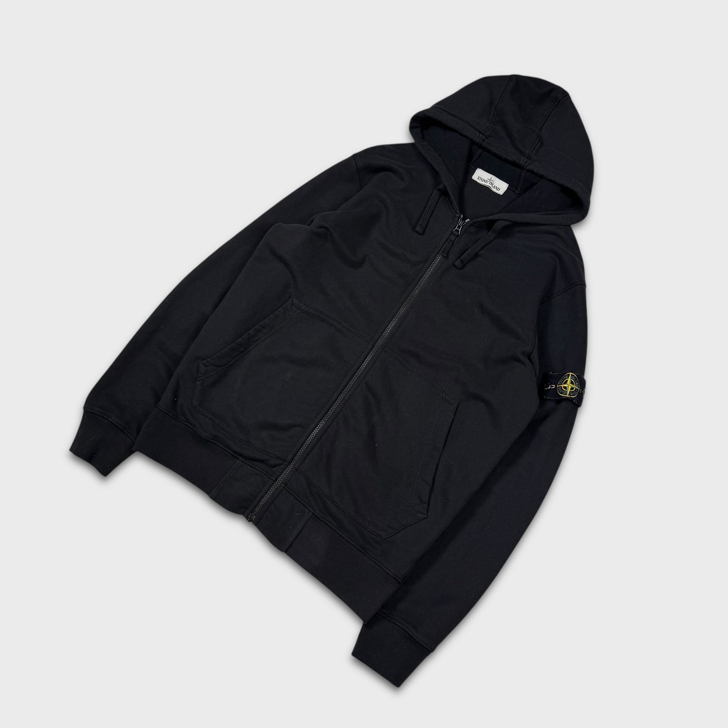 Stone Island Black Full Zip Hoodie XL